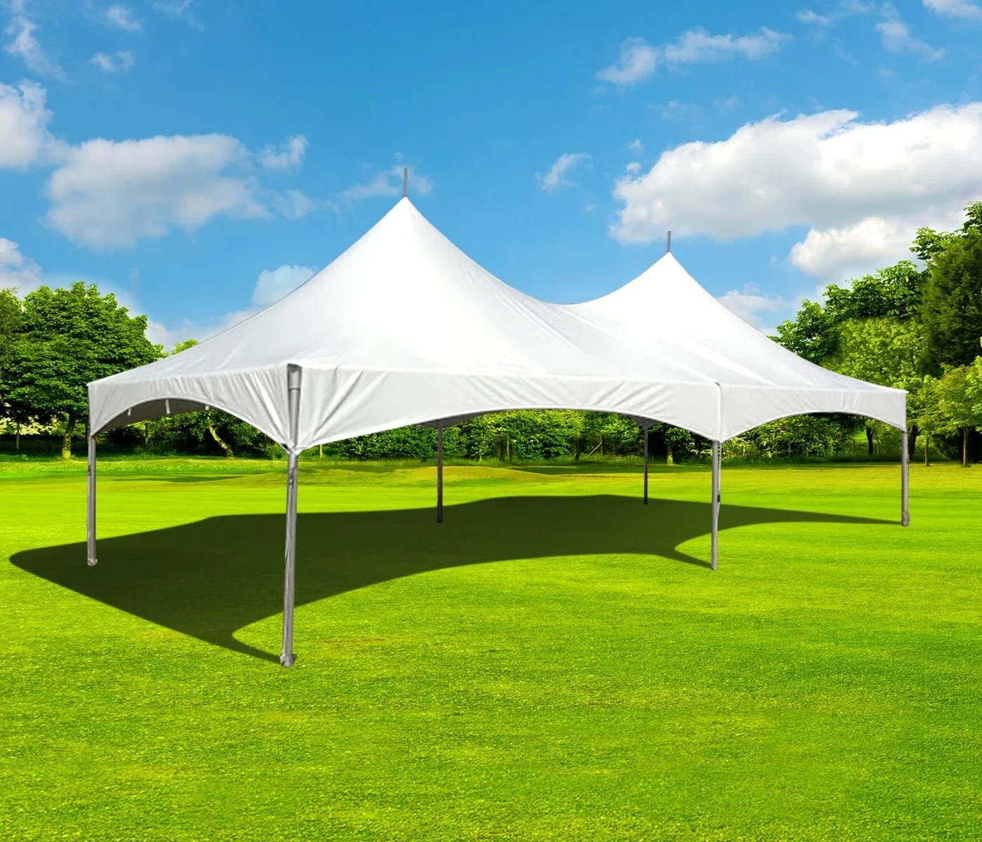 15x30 Outdoor Wedding Event Party Canopy Frame Tent, White High Peak Party Tents Direct