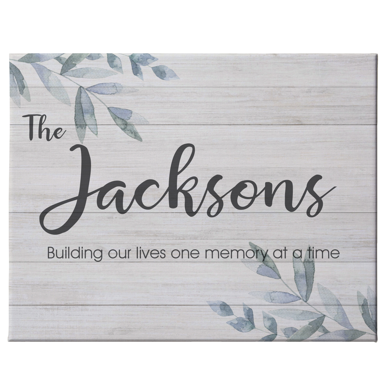 Personalized Simple & Elegant Family Name CanvasUnframed16x20