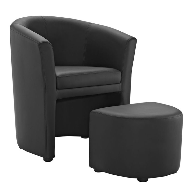 Hawthorne Collections Faux Leather Accent Chair with Hawthorne Collections Faux Leather Accent Chair with