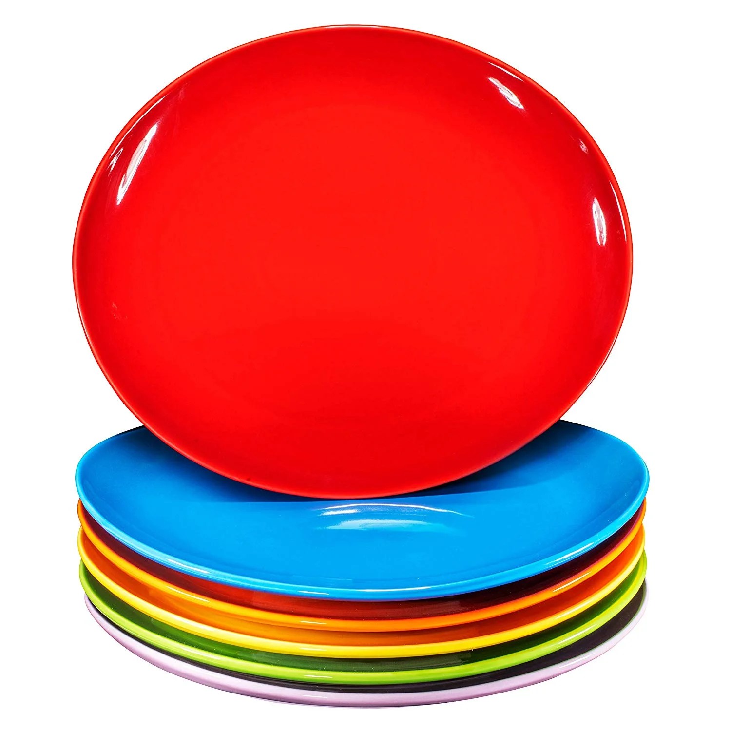 ProGrade 11" Curved Ceramic Restaurant Dinner Plates, Gradient Colors
