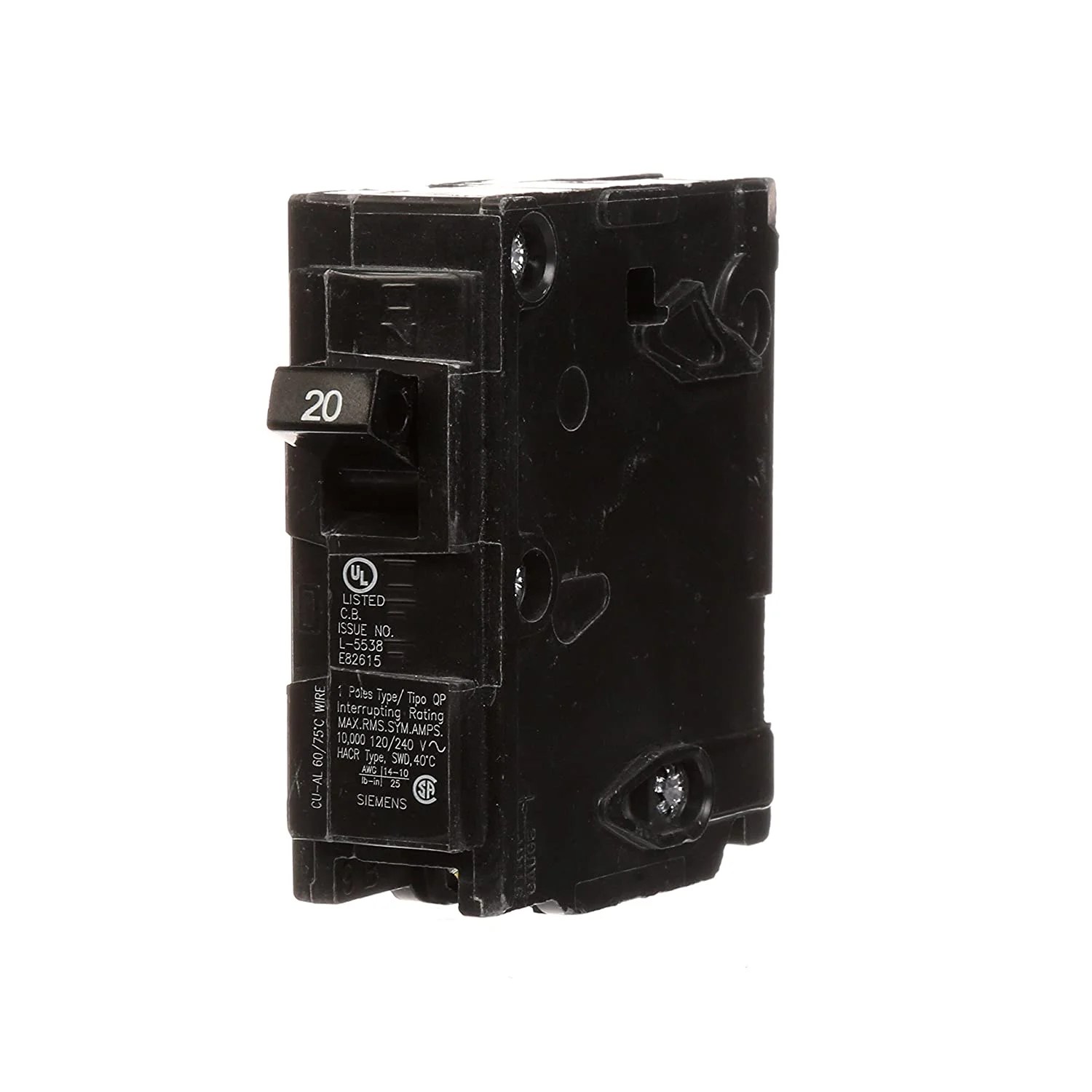 Q120 20Amp Single Pole Type QP Circuit Breaker