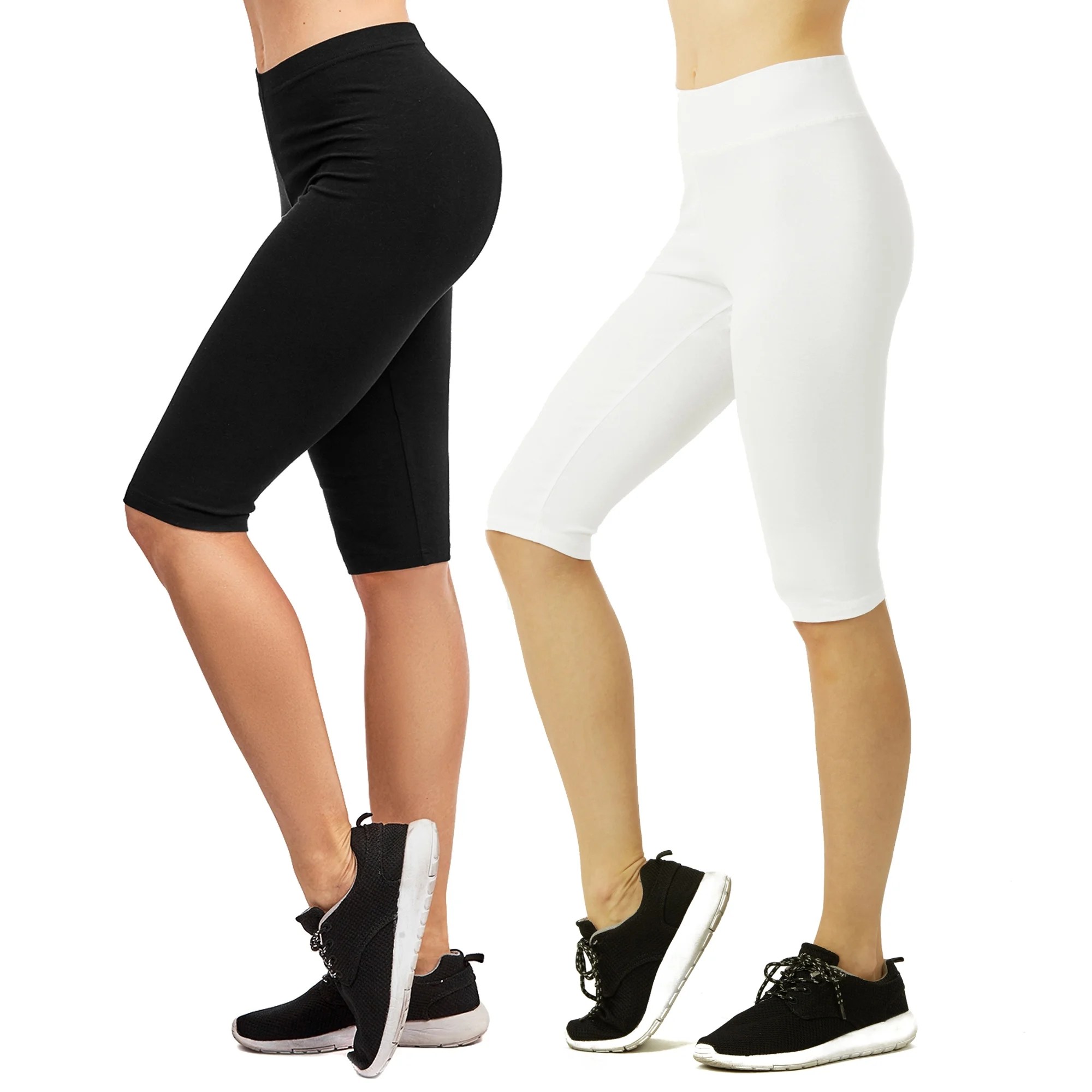 TheLovely Women &amp; Plus Soft Cotton Active Stretch Outseam Workout