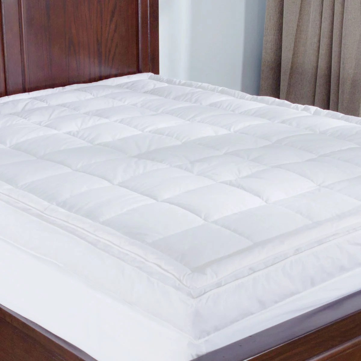 Puredown Premium Goose Down Mattress Pad Bed Topper, 75 Feather/25