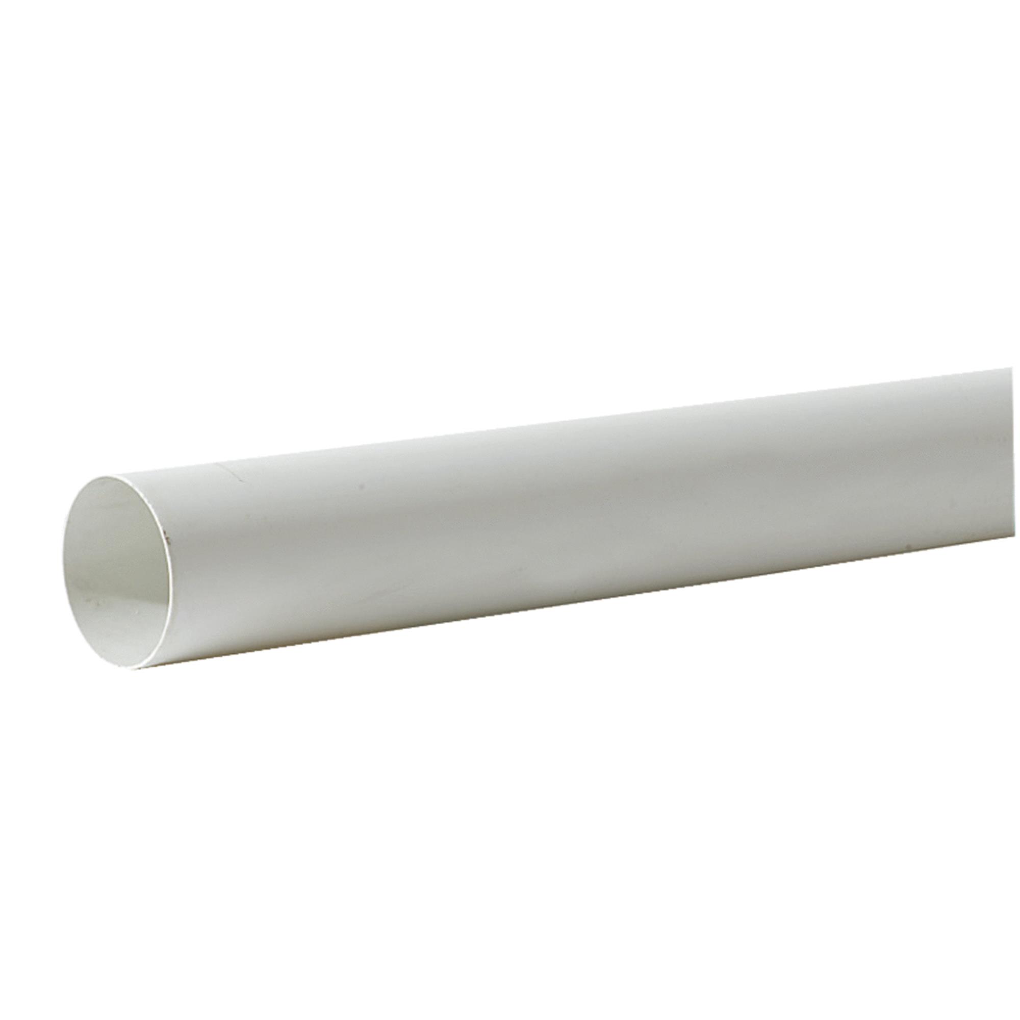 GENOVA 40040 Solid Sewer and Drain Pipe, 10 ft L, White