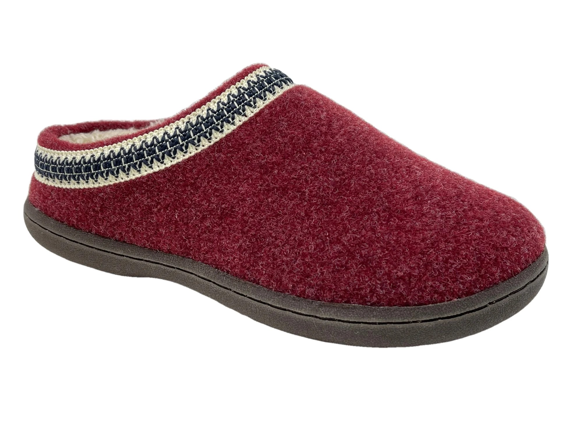 Clarks Womens Wool Felt Clog Slippers Warm Cozy Indoor Outdoor Faux