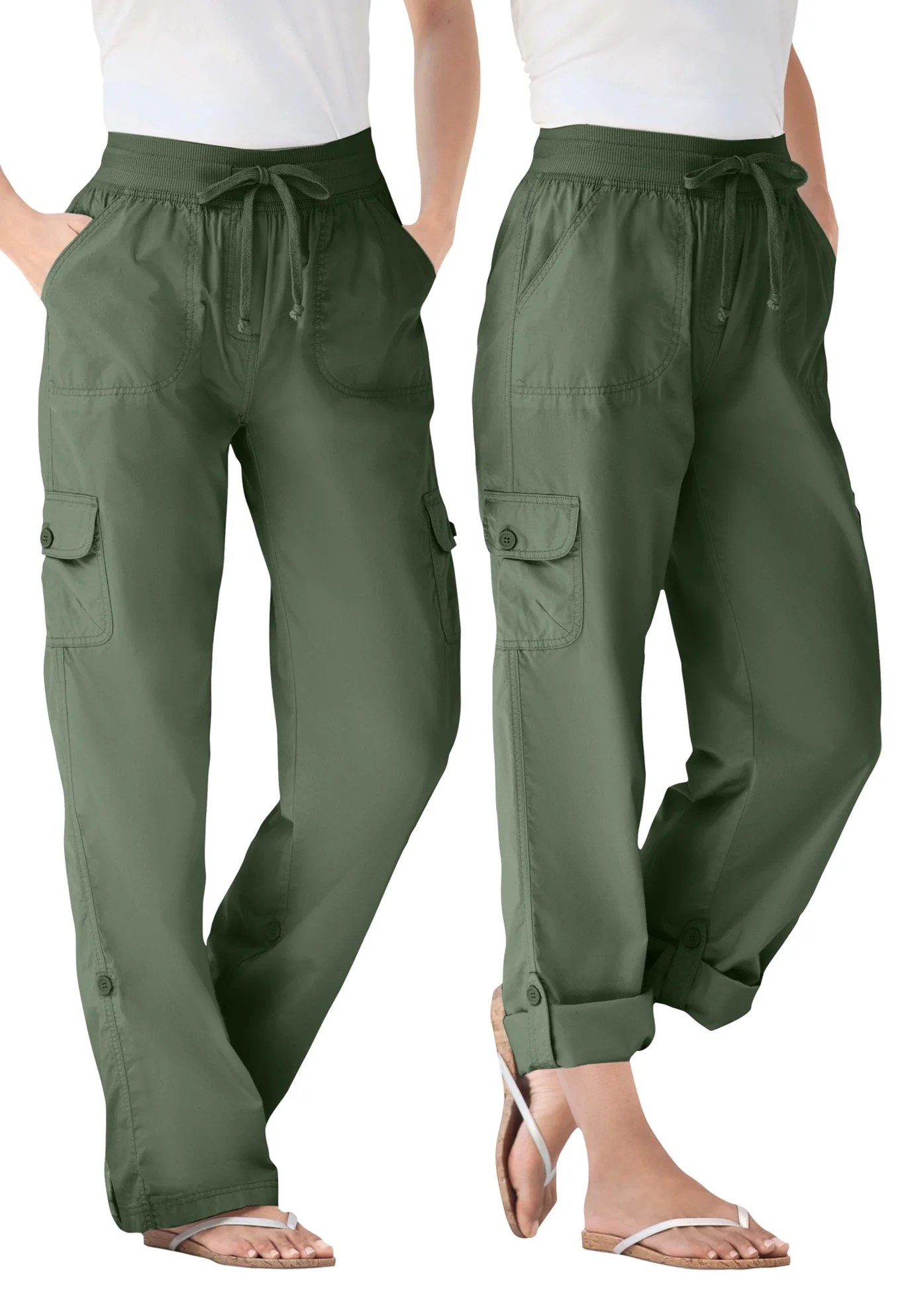 Woman Within Women's Plus Size Convertible Length Cargo Pant