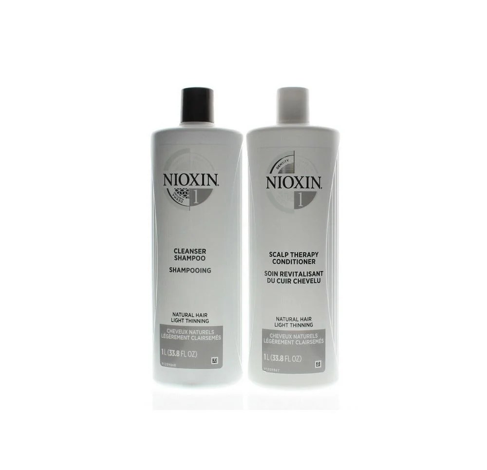 Nioxin System 1 Cleanser Shampoo and Scalp Therapy Conditioner Normal