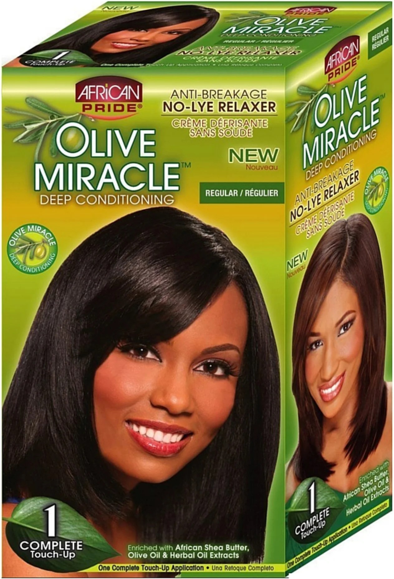 3 Pack African Pride Olive Miracle Deep Conditioning NoLye Relaxer