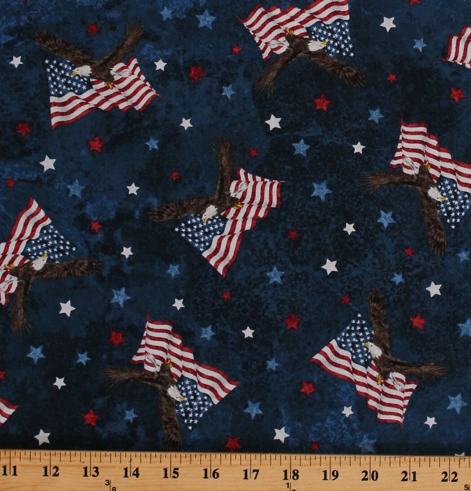 Patriotic Flags Fleece Fabric 1 yard 22 inches Craft Supplies & Tools