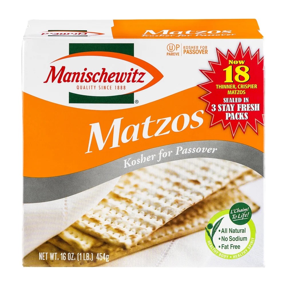 Manischewitz Matzo 16 Ounce Boxes (Pack of 30)