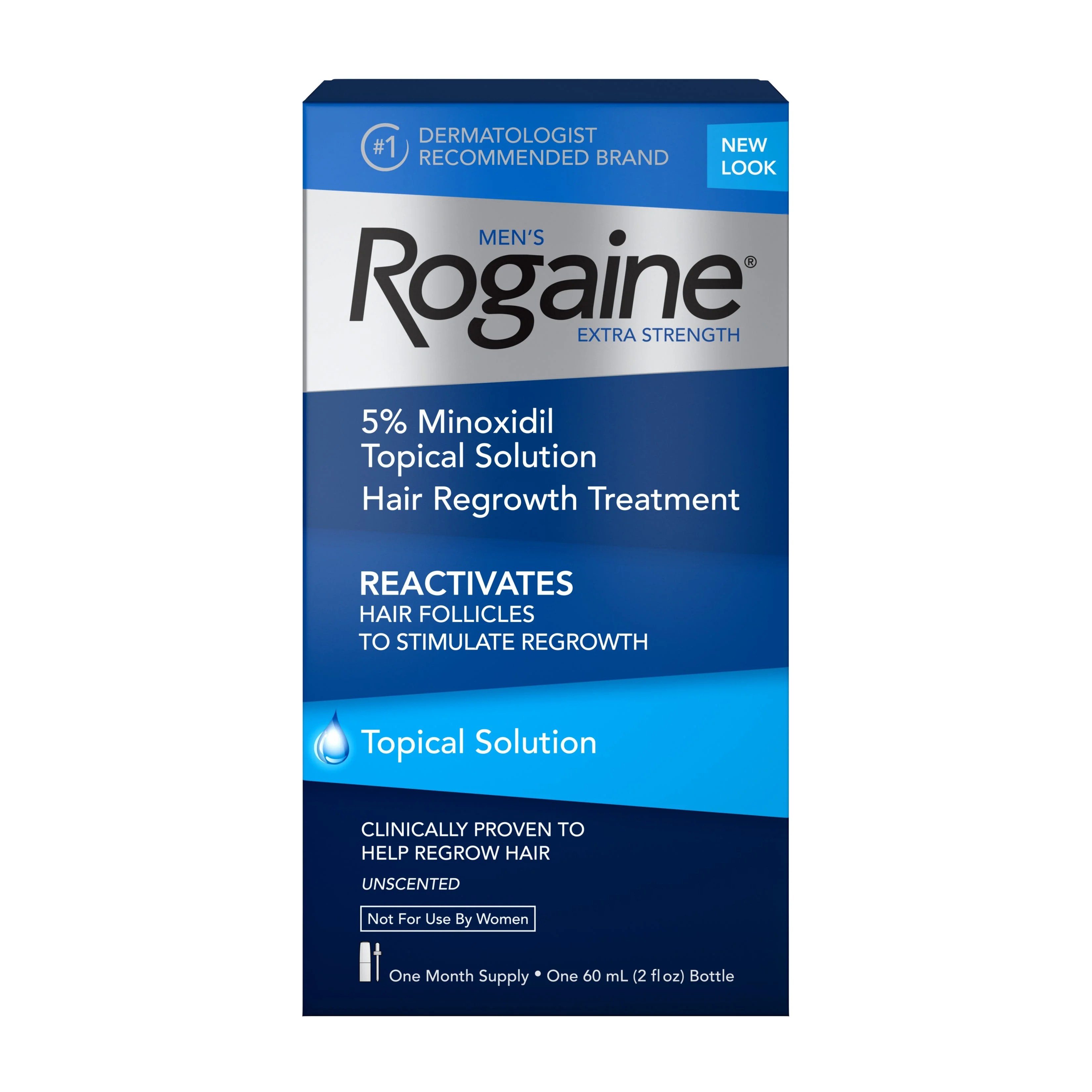 Men's Rogaine Extra Strength 5 Minoxidil Solution, 1