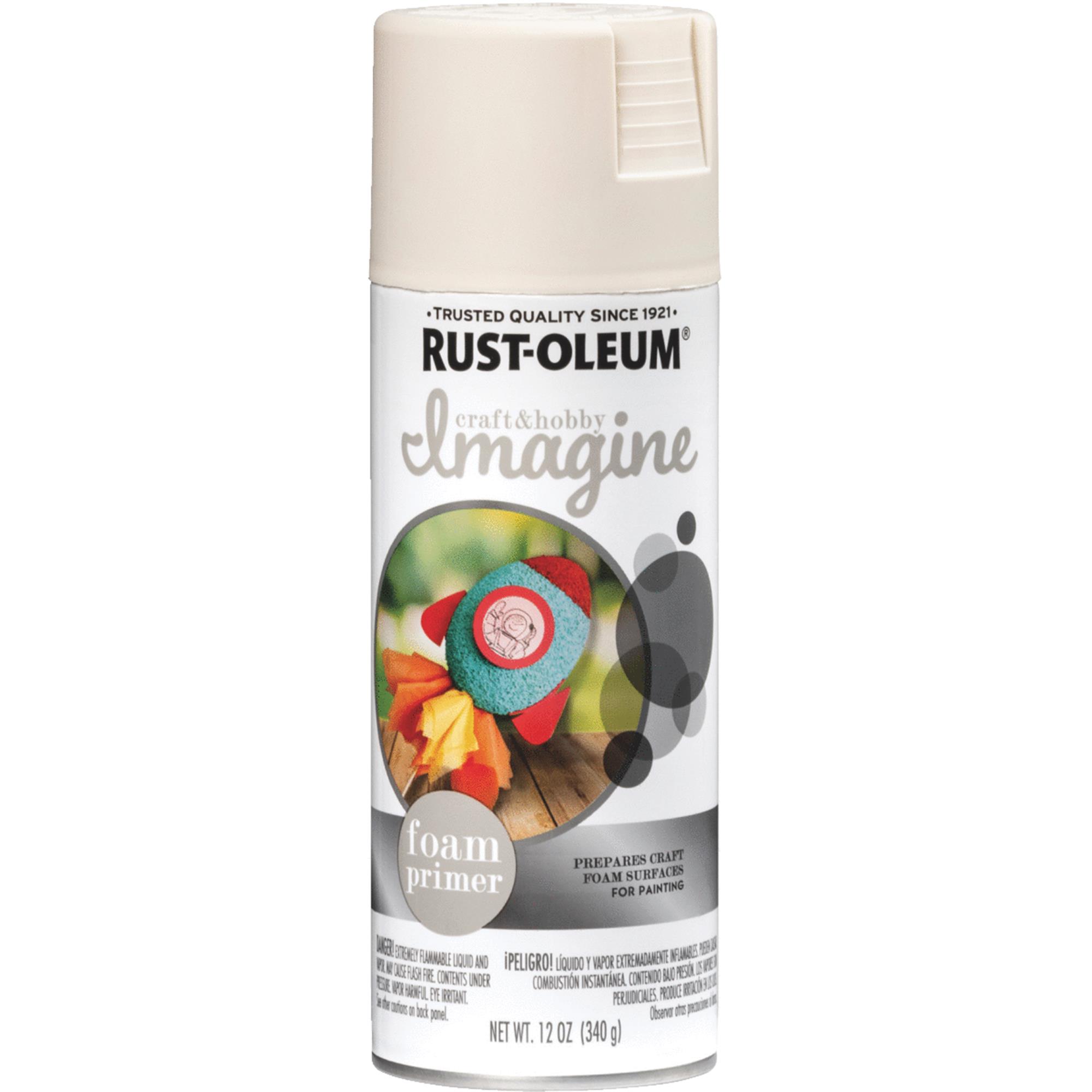 RUSTOLEUM Imagine Craft & Hobby 345657 Foam Primer, White, 12 oz