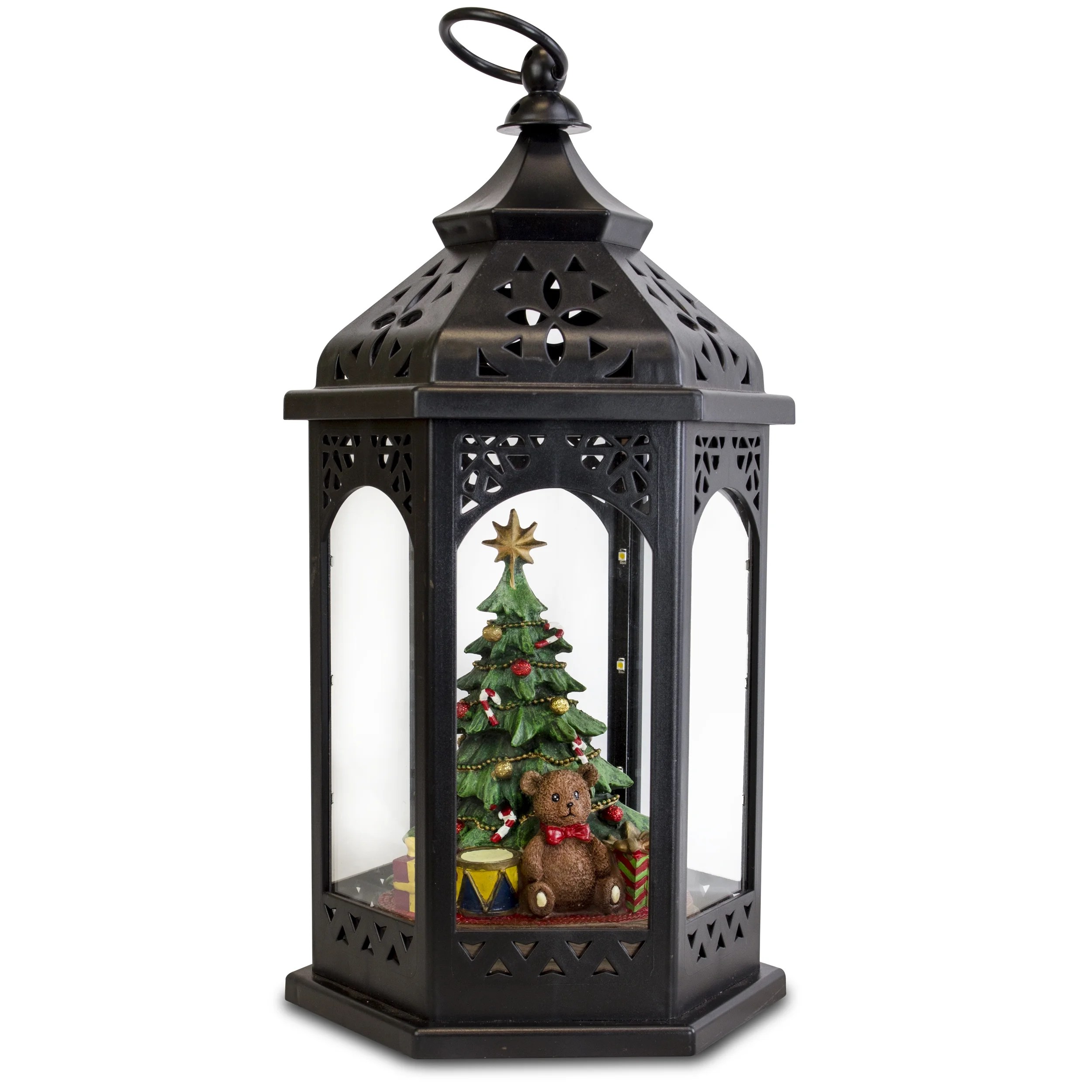 LED Lantern with Christmas Tree