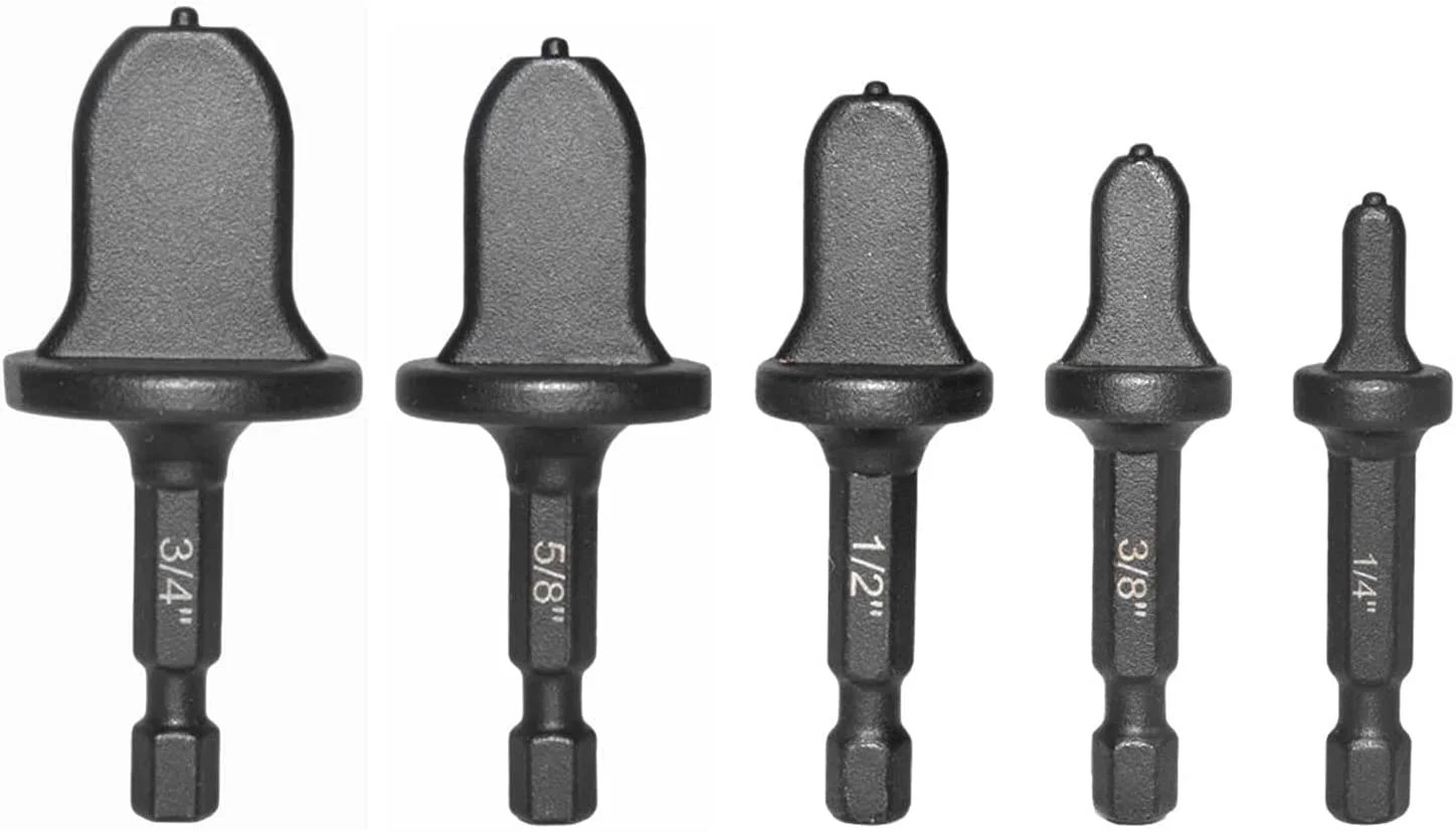 Hymnorq 5PC Flaring Tool Drill Bit Set for HVAC Air Conditioner Copper