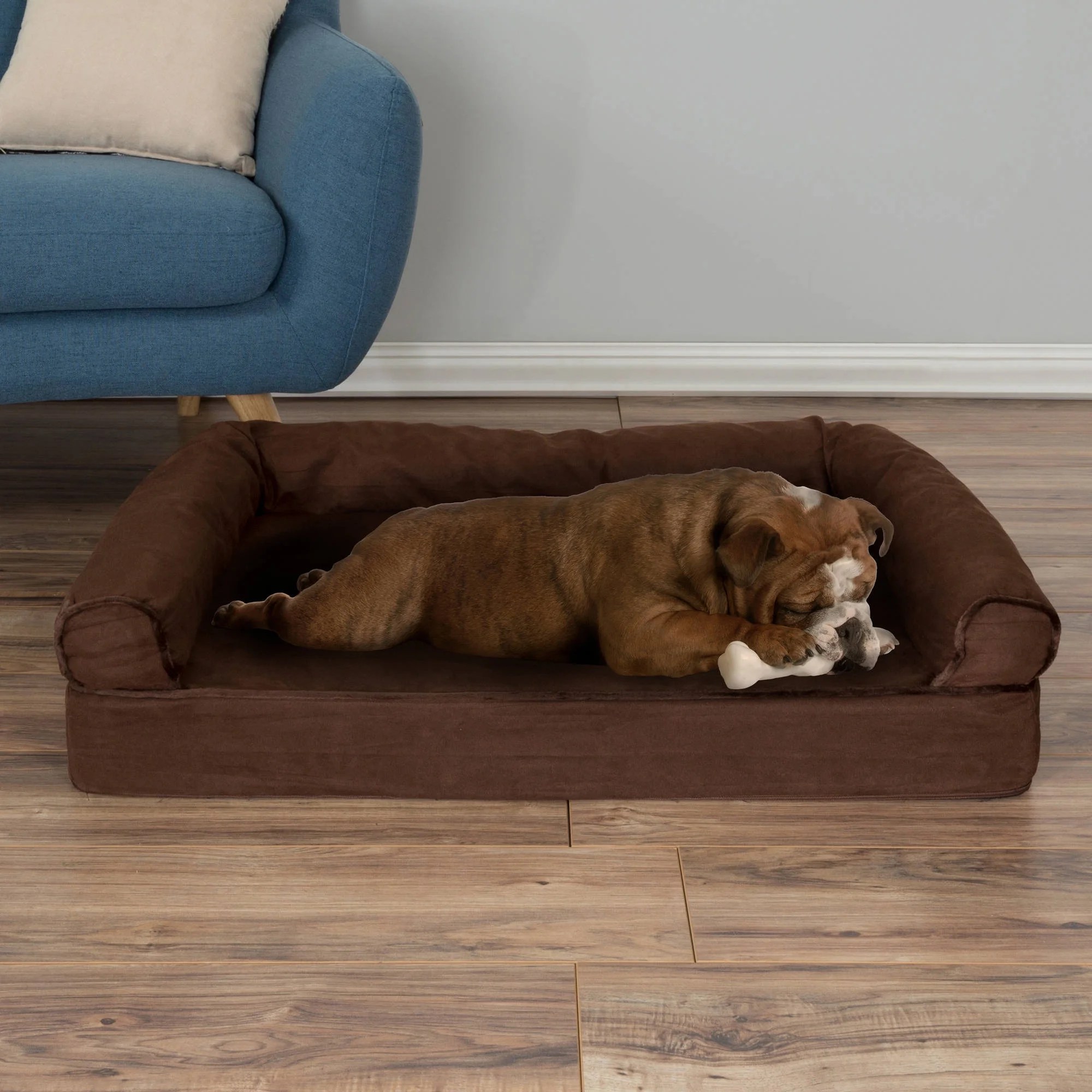 Petmaker Orthopedic Dog Sofa Bed with Foam Stuffed Bolsters Walmart