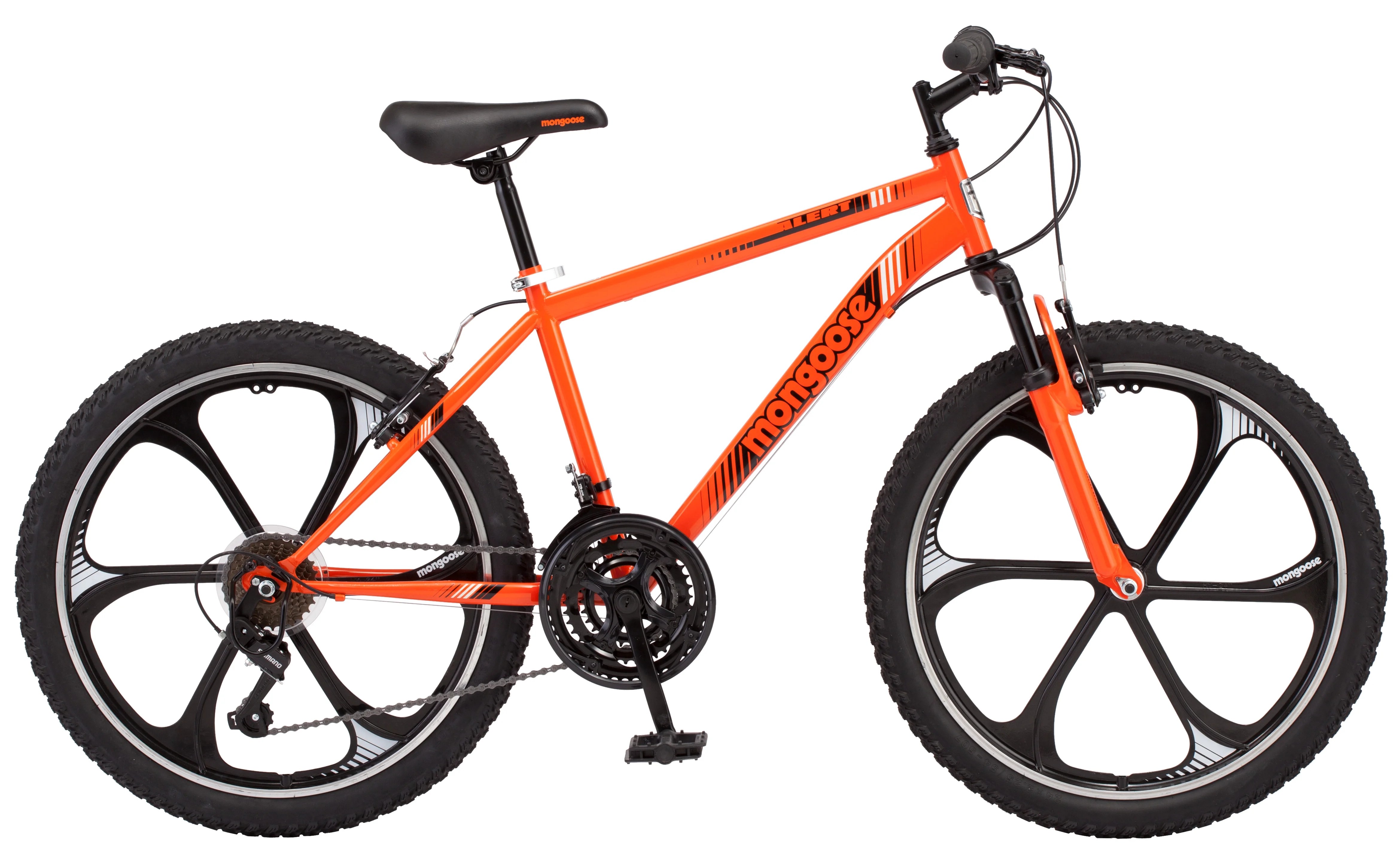 Boys Mountain Bike 24 In. 21 Speed Shifter Shimano Mongoose Mag Wheels