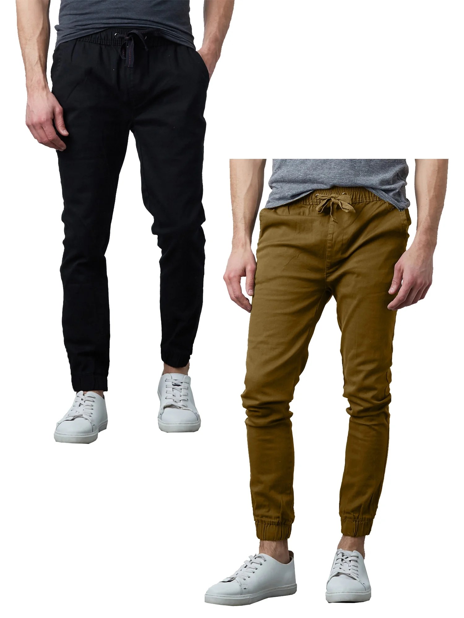 Mens SlimFit Cotton Twill Jogger Pants (2Pack)