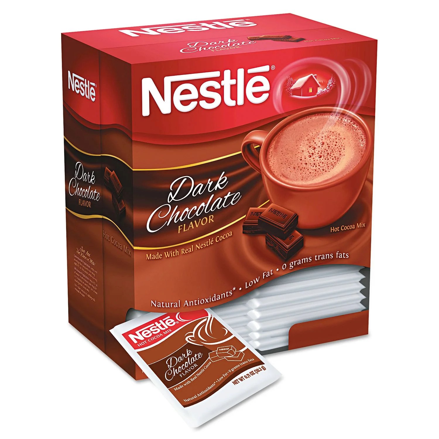 Nestle Instant Hot Cocoa Mix Dark Chocolate 0.71 oz. packets 50
