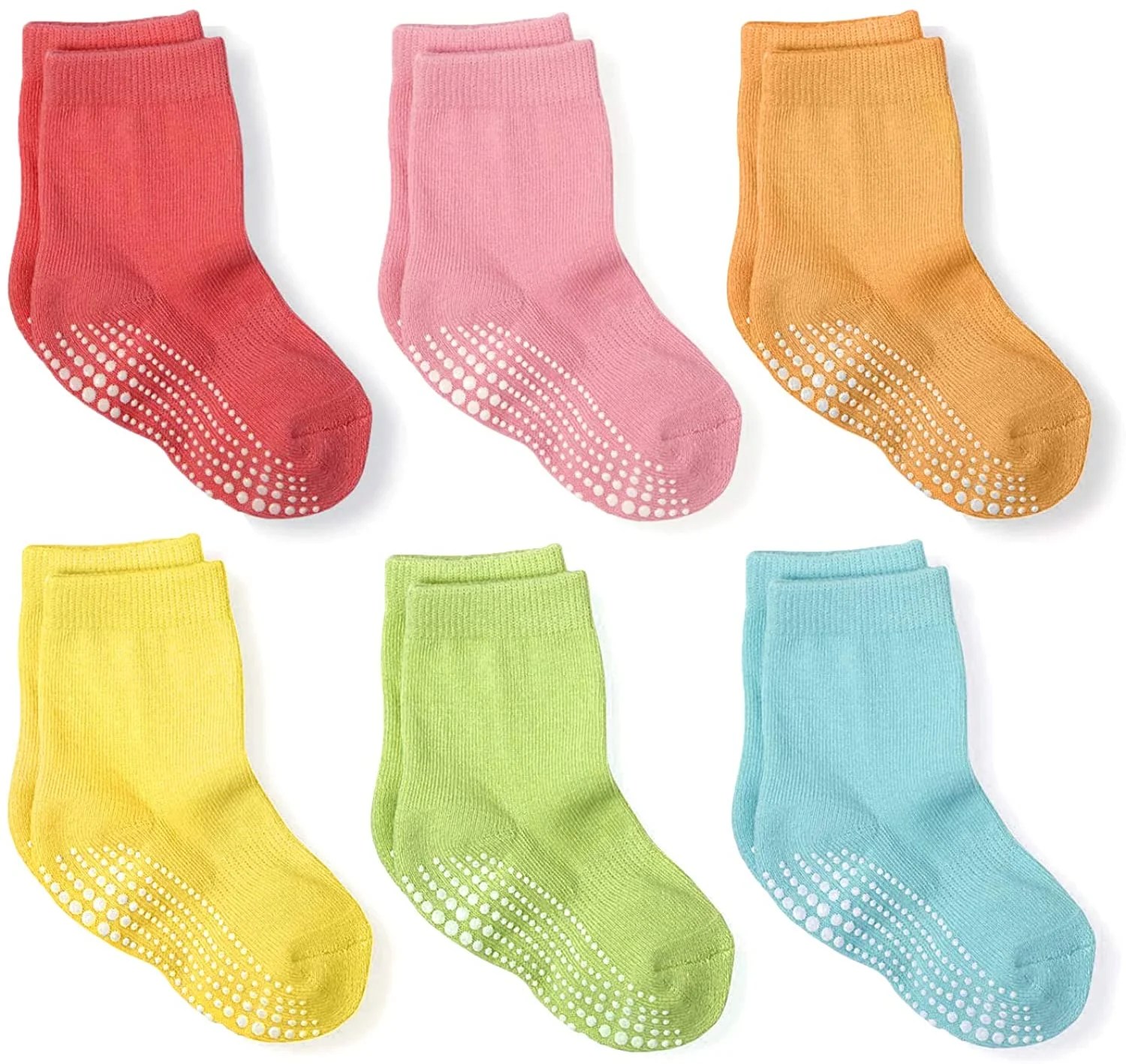 Athletic Crew Grip Socks Baby Toddler Infant Newborn Kids Boys Girls