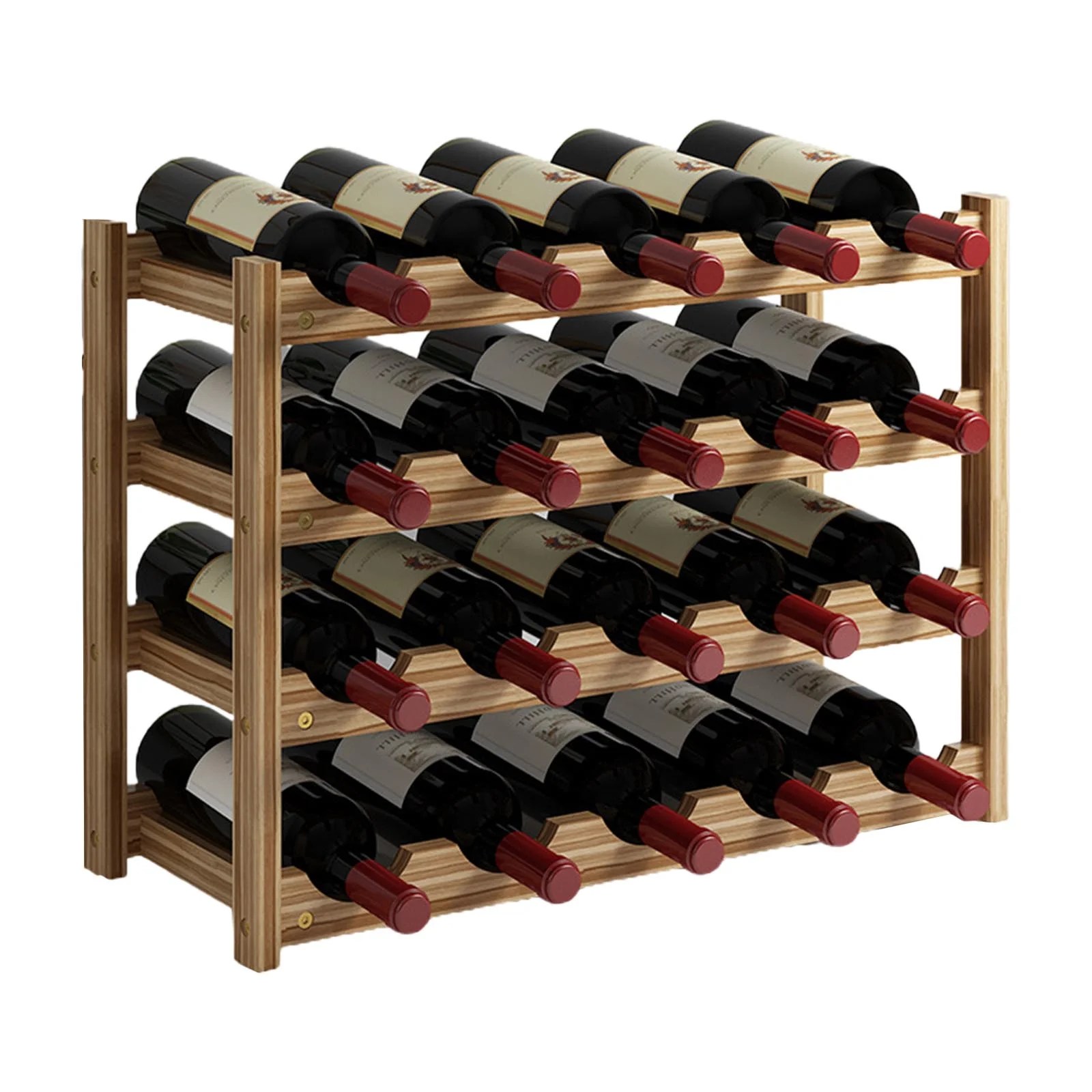 JNANEEI Wine Rack Decoration Wine Rack Solid Wood Household Small