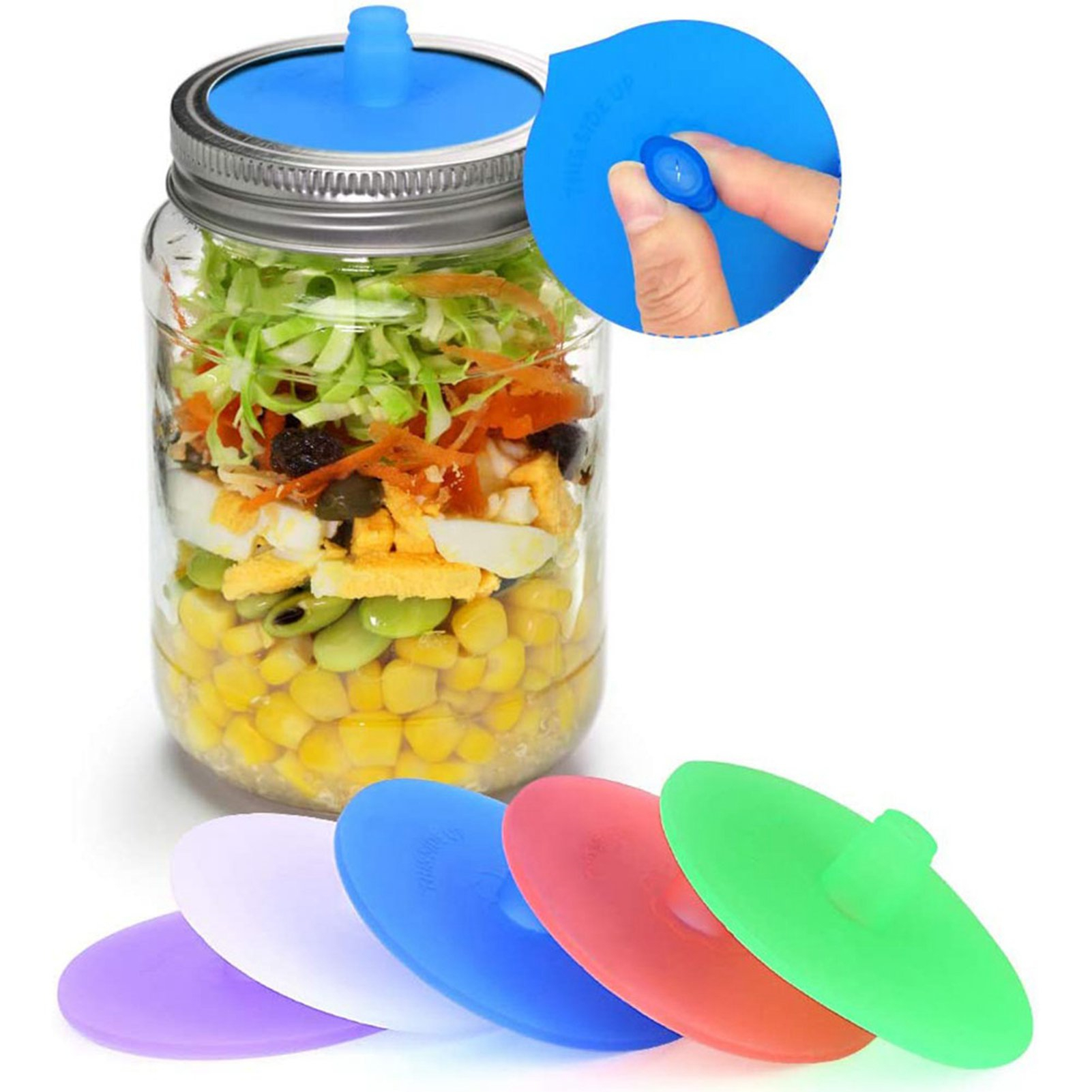 LEERUI 5Pcs Mason Jar Lids Waterless Airlock Fermentation Mason Jar