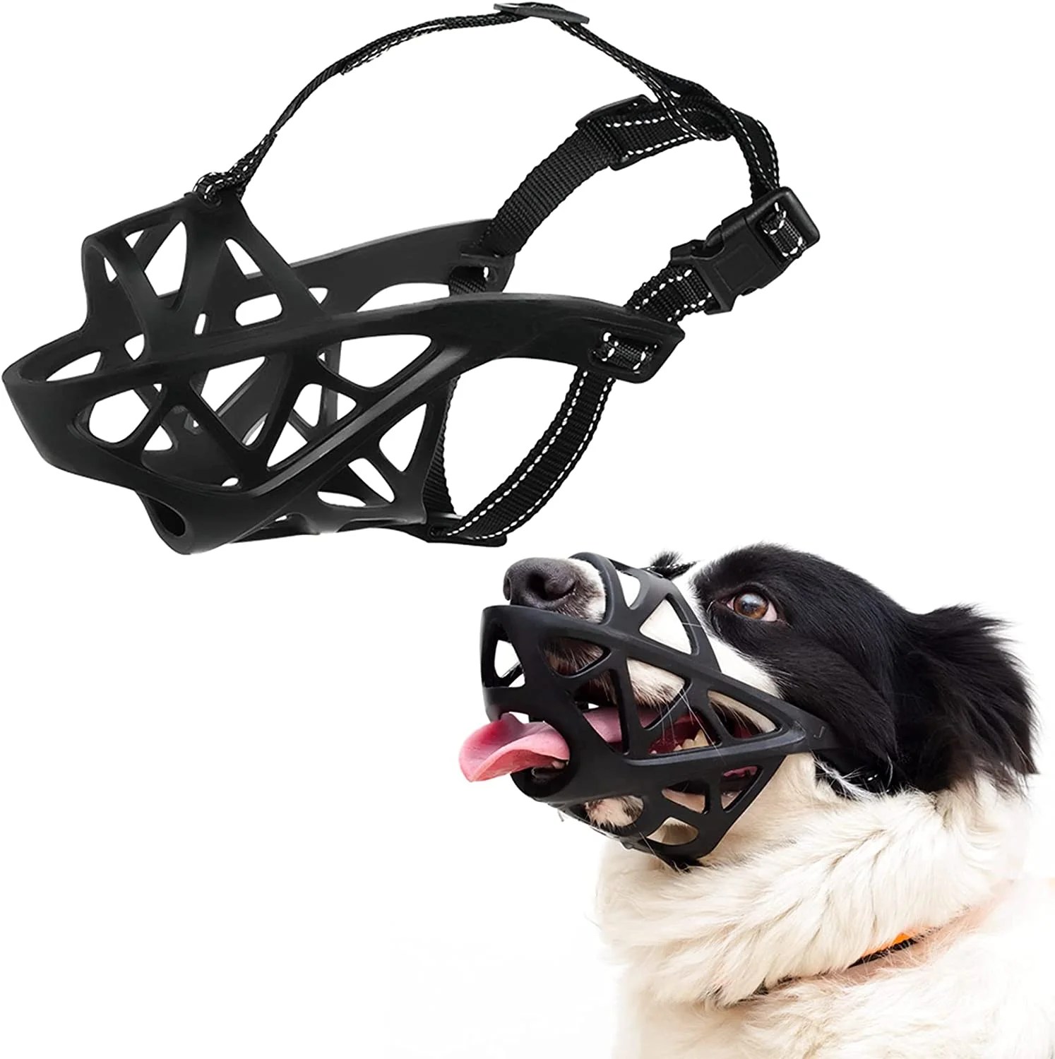 Haobuy Dog Muzzle, Basket Muzzle Anti Biting Chewing, Lightweight Dog