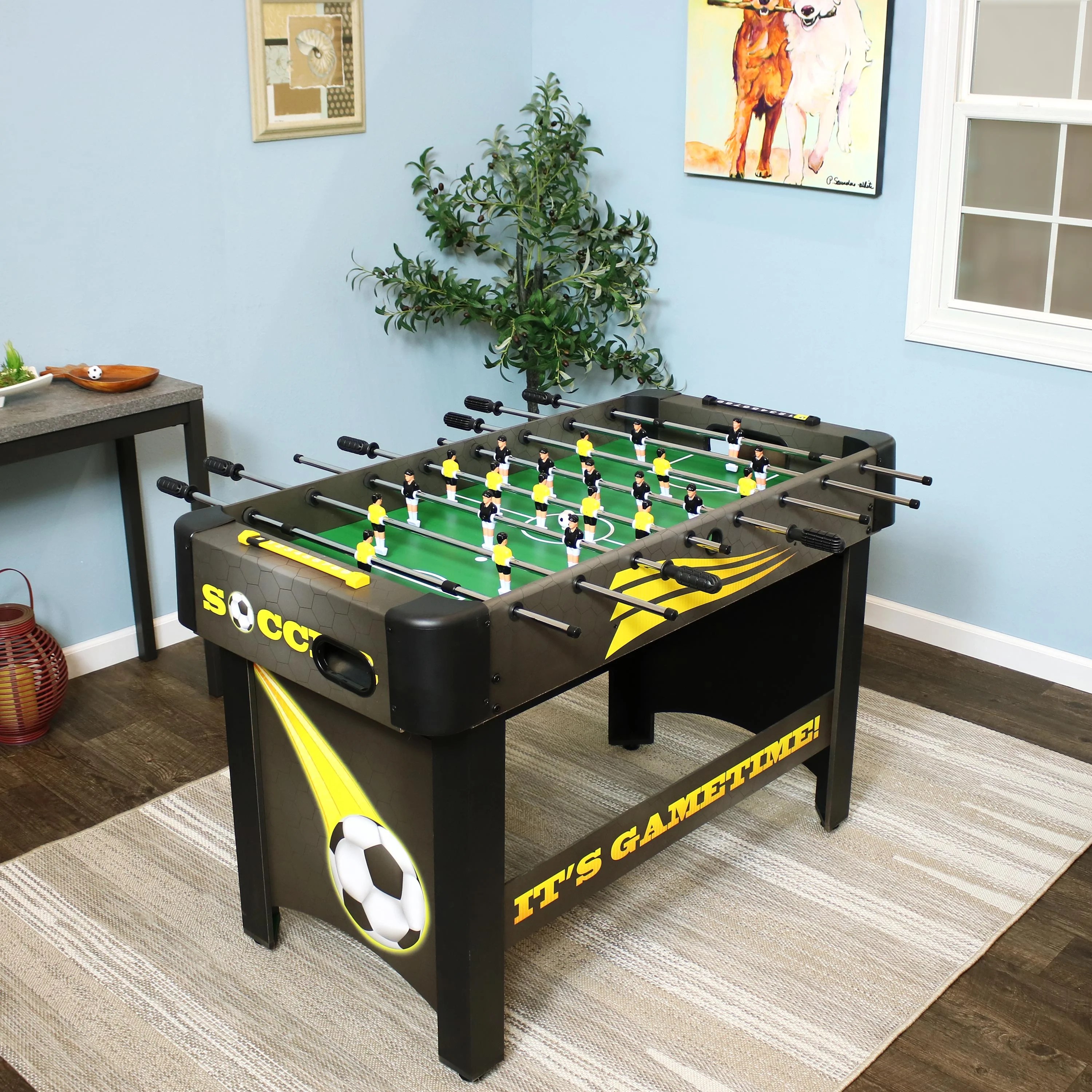 Sunnydaze 48Inch Indoor Foosball Table Sports Arcade Table Soccer Sunnydaze 48Inch Indoor Foosball Table Sports Arcade Table Soccer