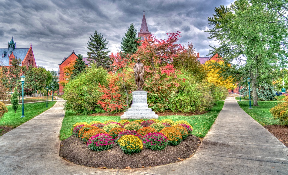 Fall Burlington University of Vermont Foliage12 Inch BY 18 Inch