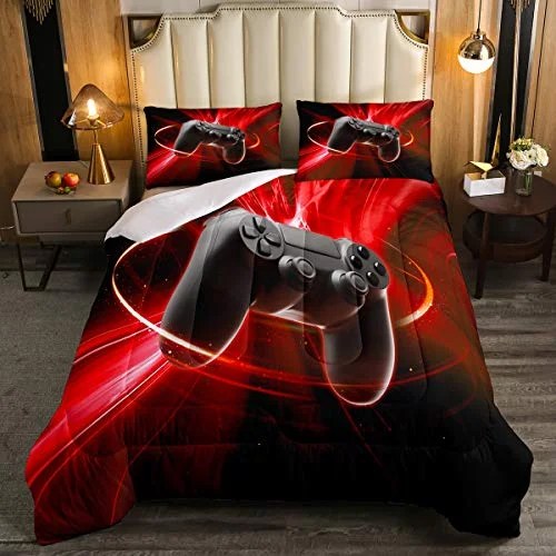 Games Comforter Set Full for Boys Kids Electronic Game Room Decor Games Comforter Set Full for Boys Kids Electronic Game Room Decor