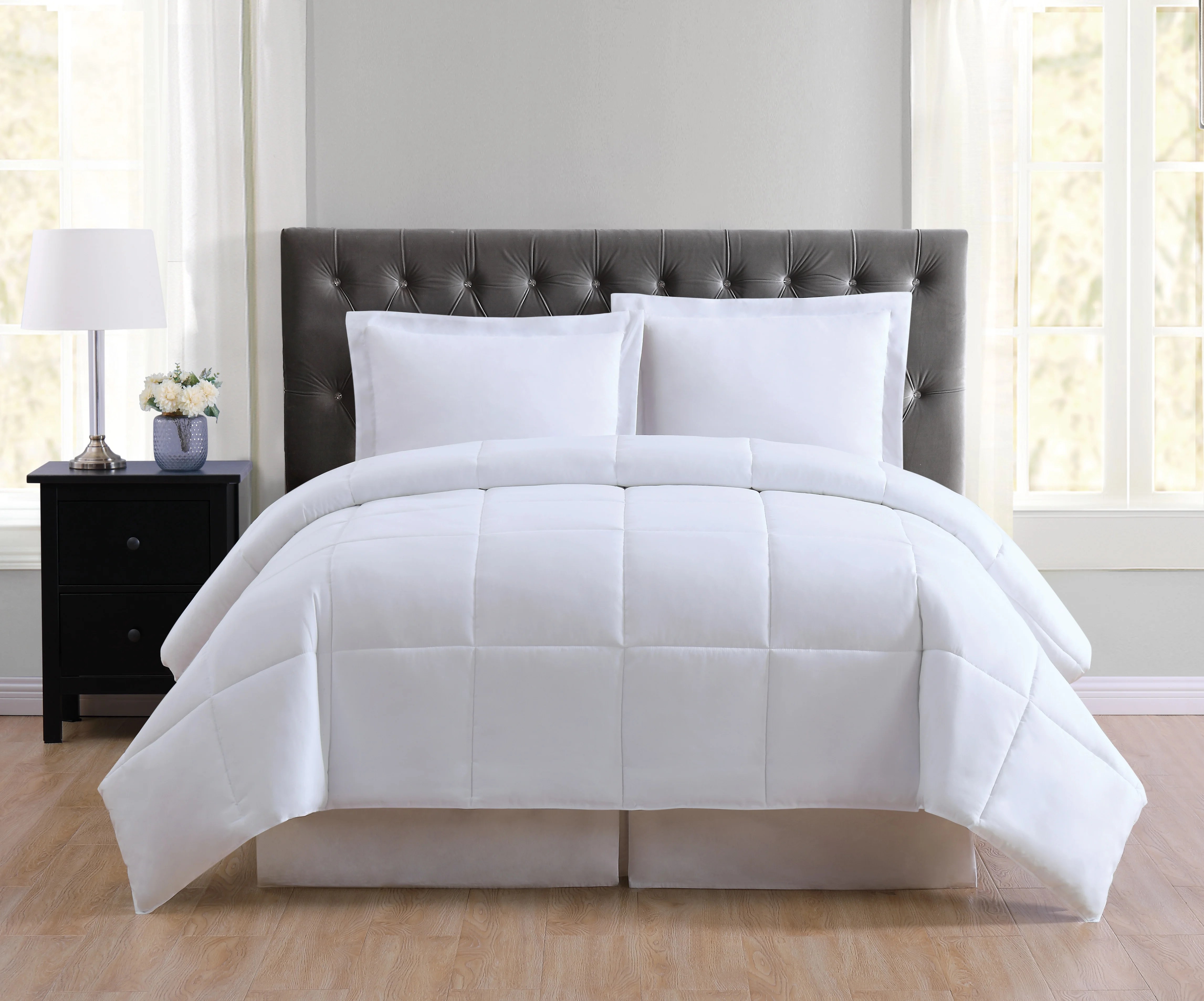 Truly Soft Everyday White Reversible Twin XL Comforter Set