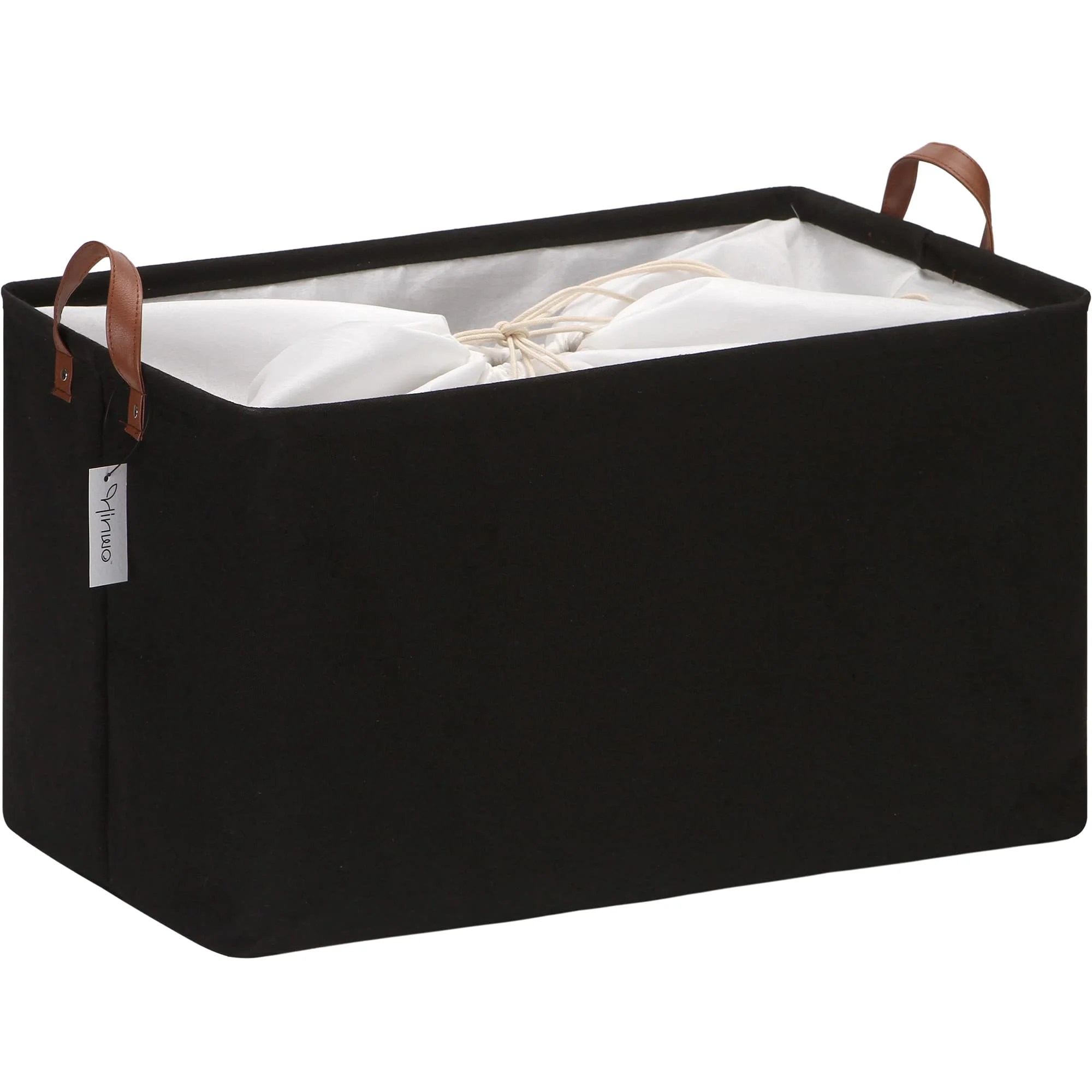 Hinwo 18.6 Gal./74.4 Qt./70.2 L Canvas Storage Bins, Rectangle Storage