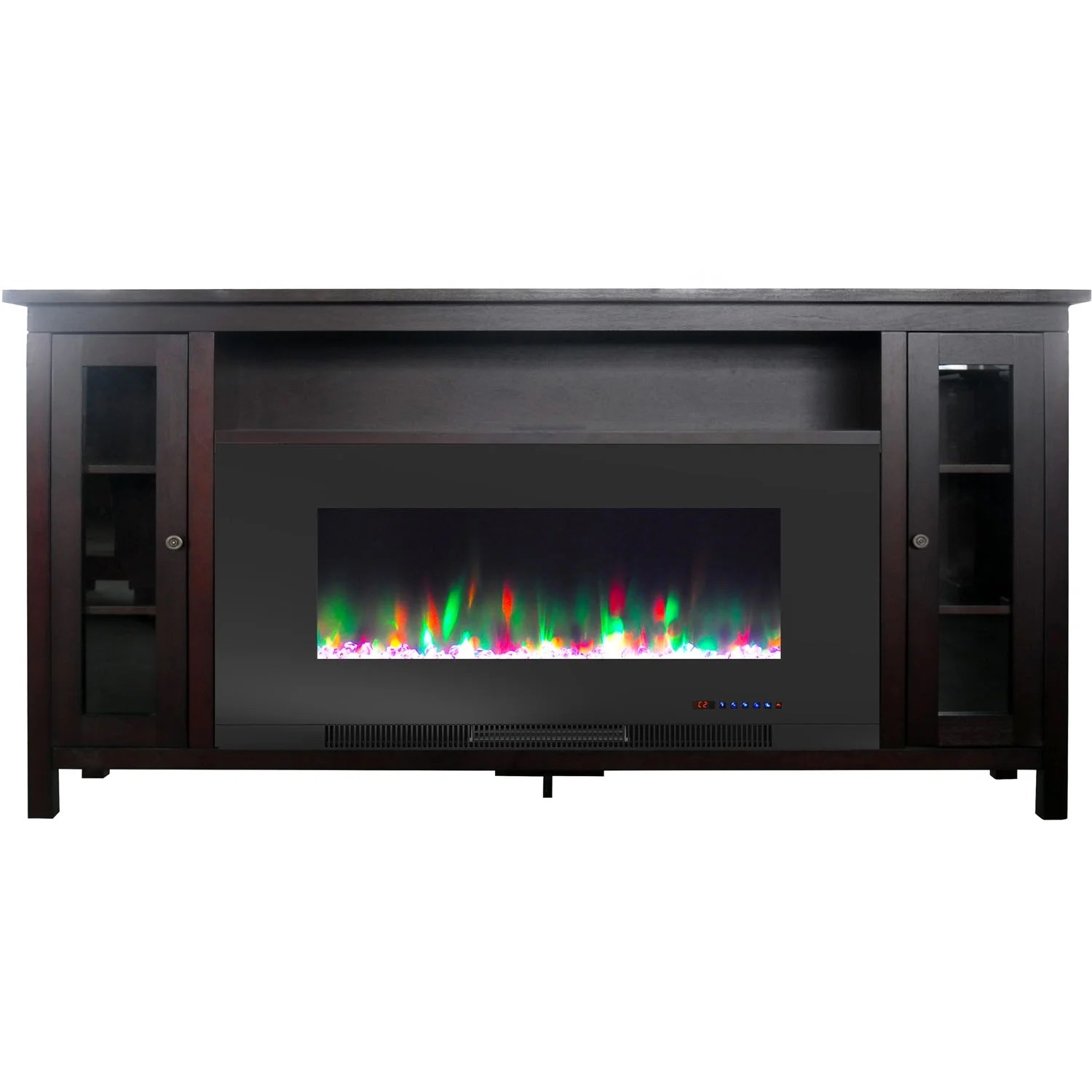 Cambridge Somerset 70In. Mahogany Electric Fireplace TV Stand with