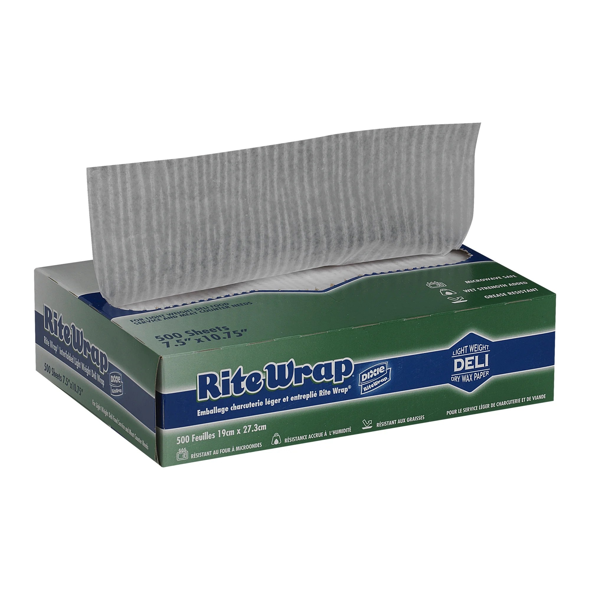 Dixie® RiteWrap Dry Wax Deli Paper, RW86W, 6,000 Sheets per Case