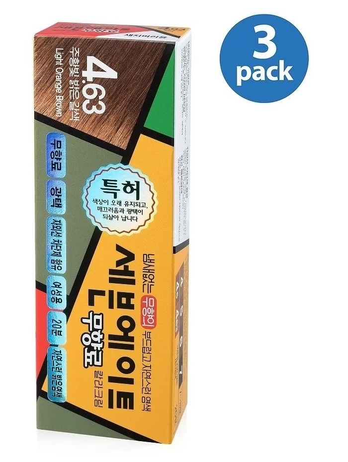 Dongsung Seven Eight Hair Color 4.63 Light Orange Brown for Gray Hair