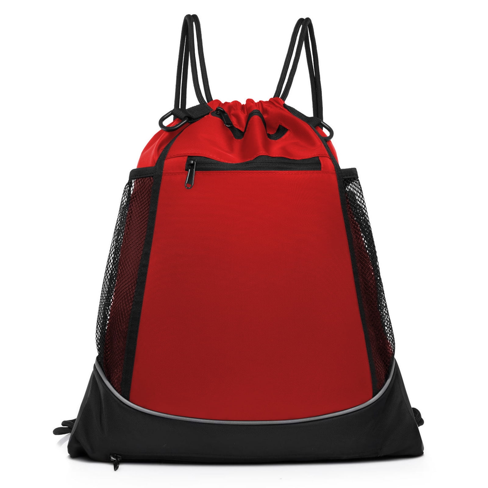 Drawstring Backpack WaterResistant Basketball Bag Sports Gym Sackpack with Net for Sports Balls