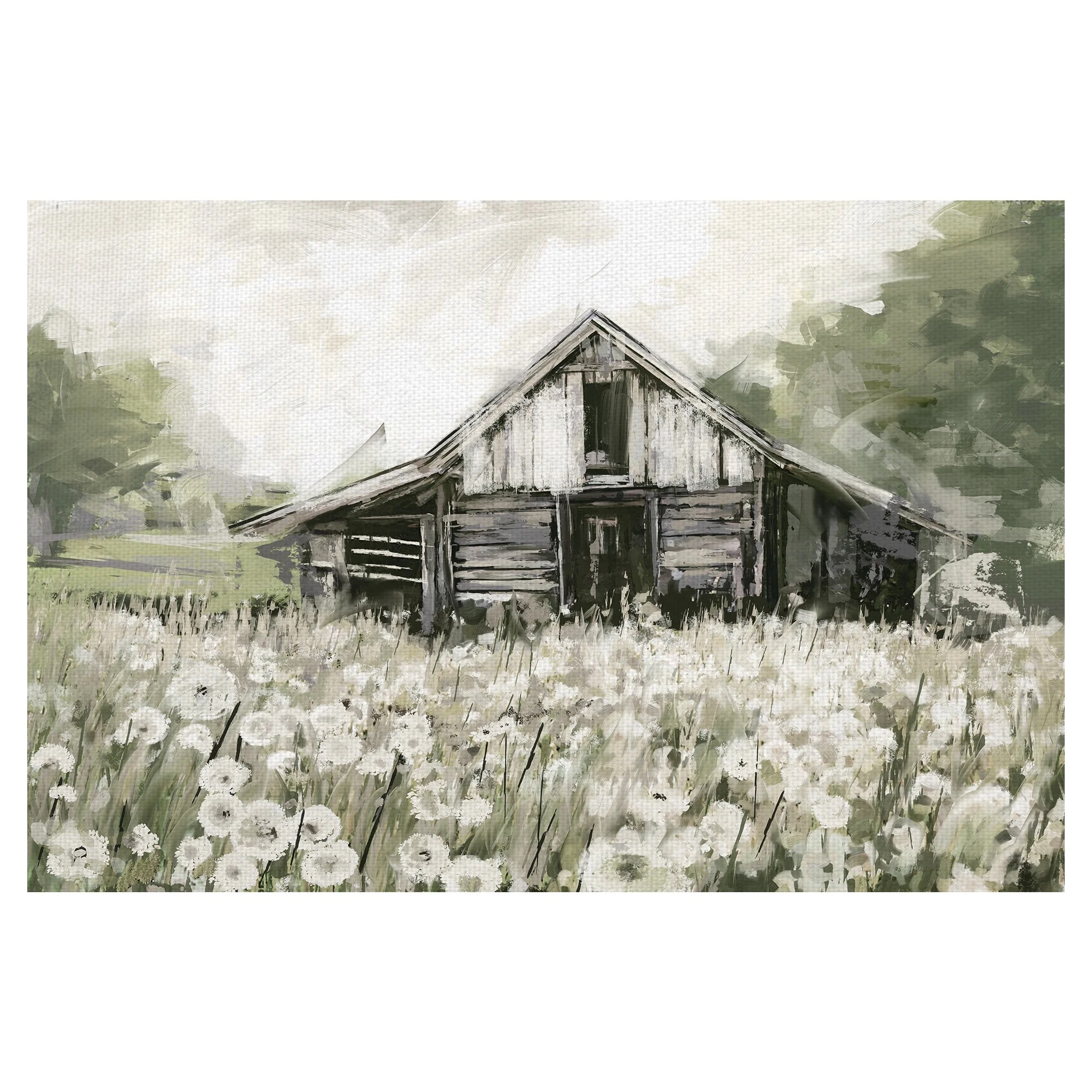 Masterpiece Art Gallery Dandelion Barn By Studio Arts Canvas Art Print