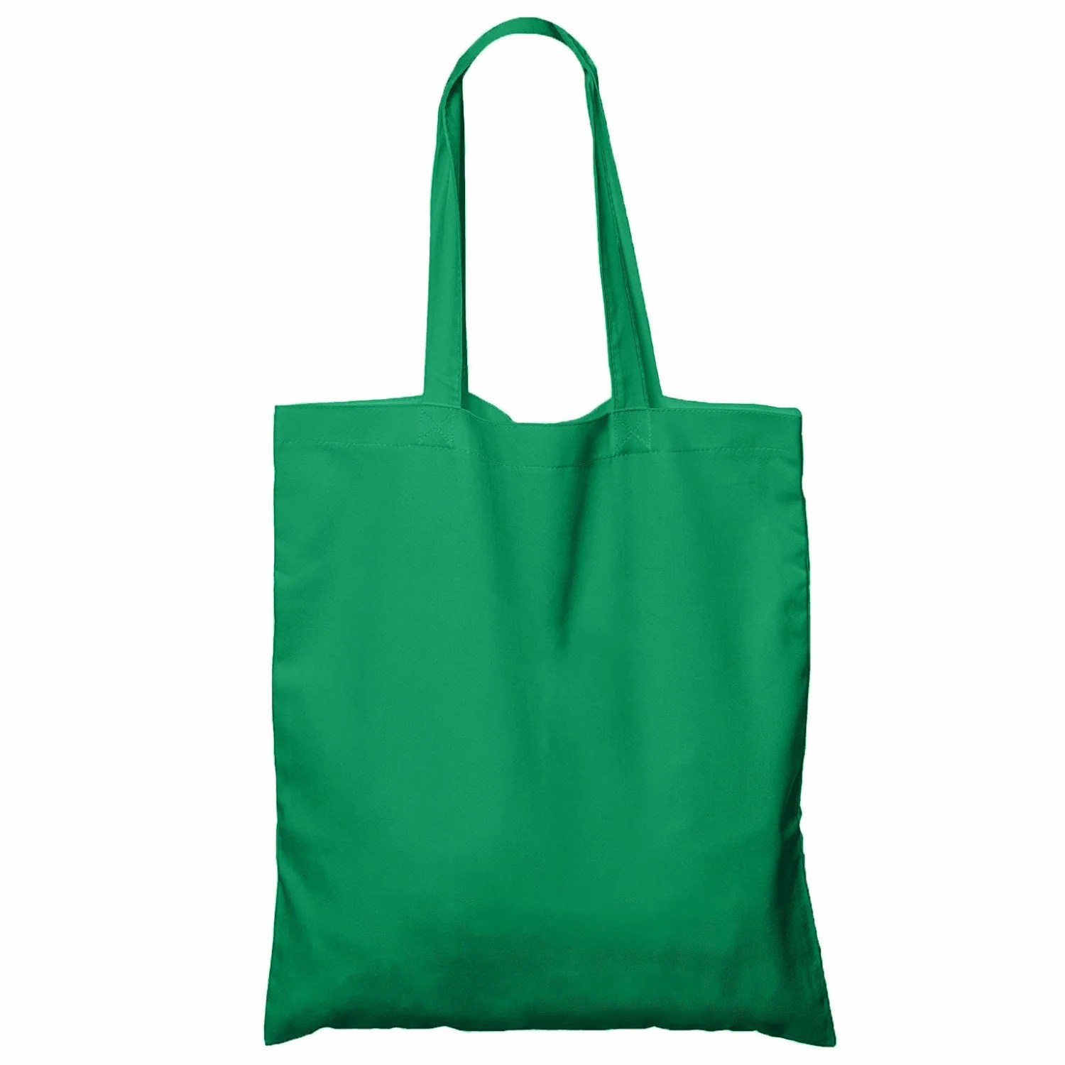 TOPDesign 24Pack Economical 16"x15" Green Cotton Tote Bag, Lightweight