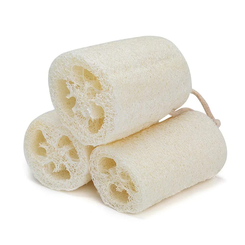 Coolmade 3 Pack 100 Natural Organic Egyptian Loofah Sponges, Large