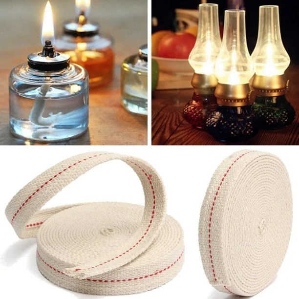 White Flat Cotton Oil Lamp Wick for Oil Lamp Oil Lanterns Lamp Wick Roll 1 Meter