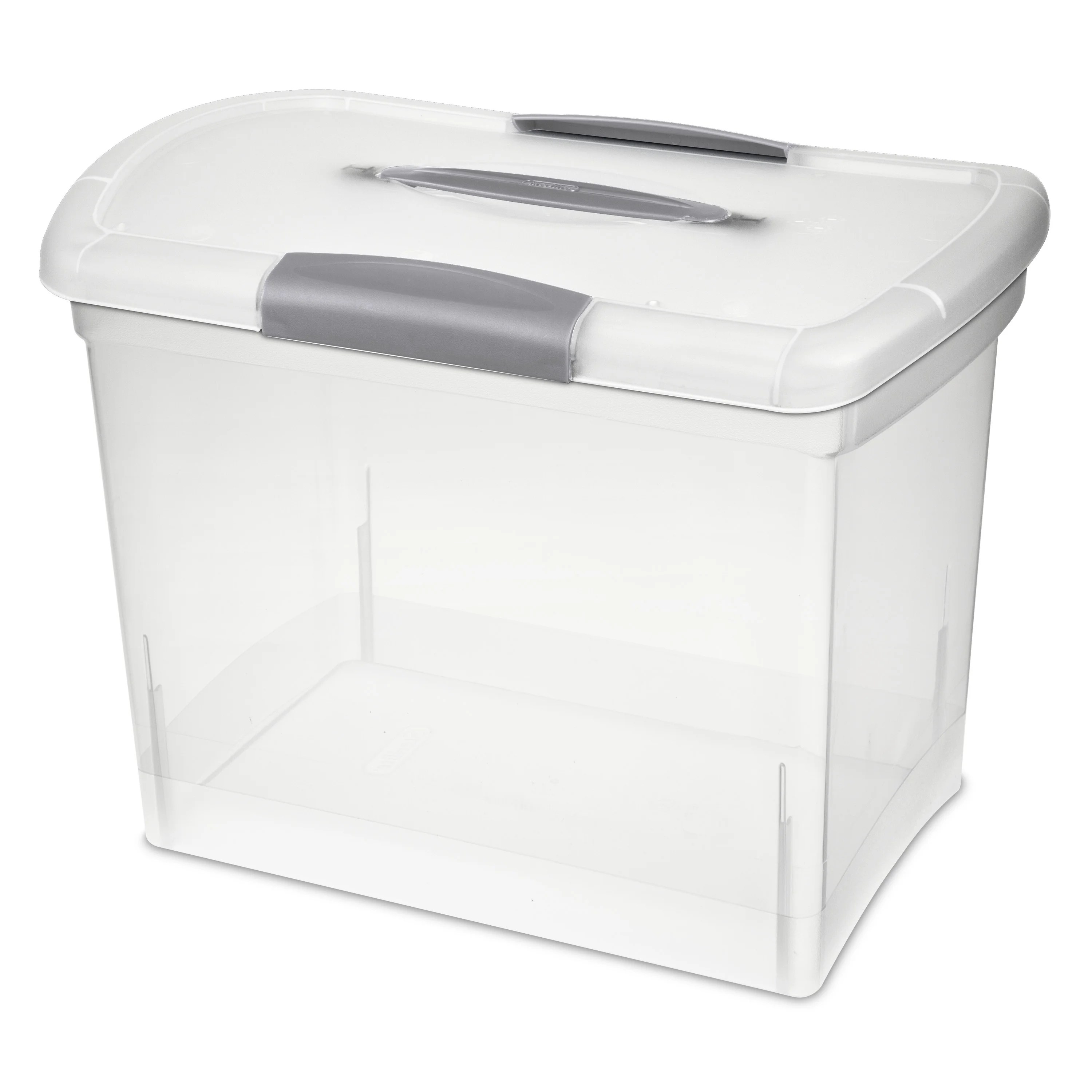 Sterilite Small Portable File Box Titanium