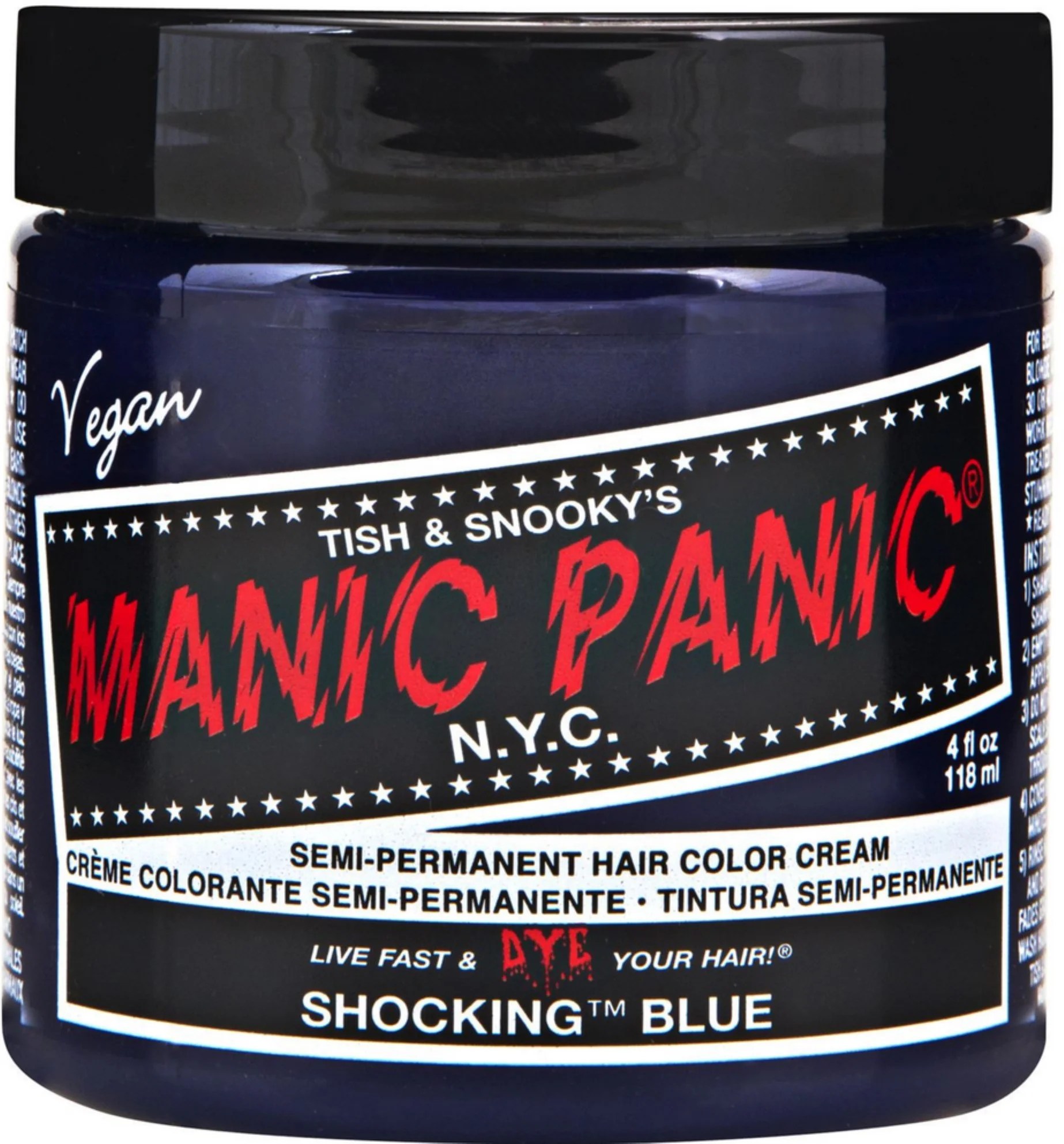 Manic Panic Semi Permanent Hair Color Cream, Shocking Blue, 4 fl oz