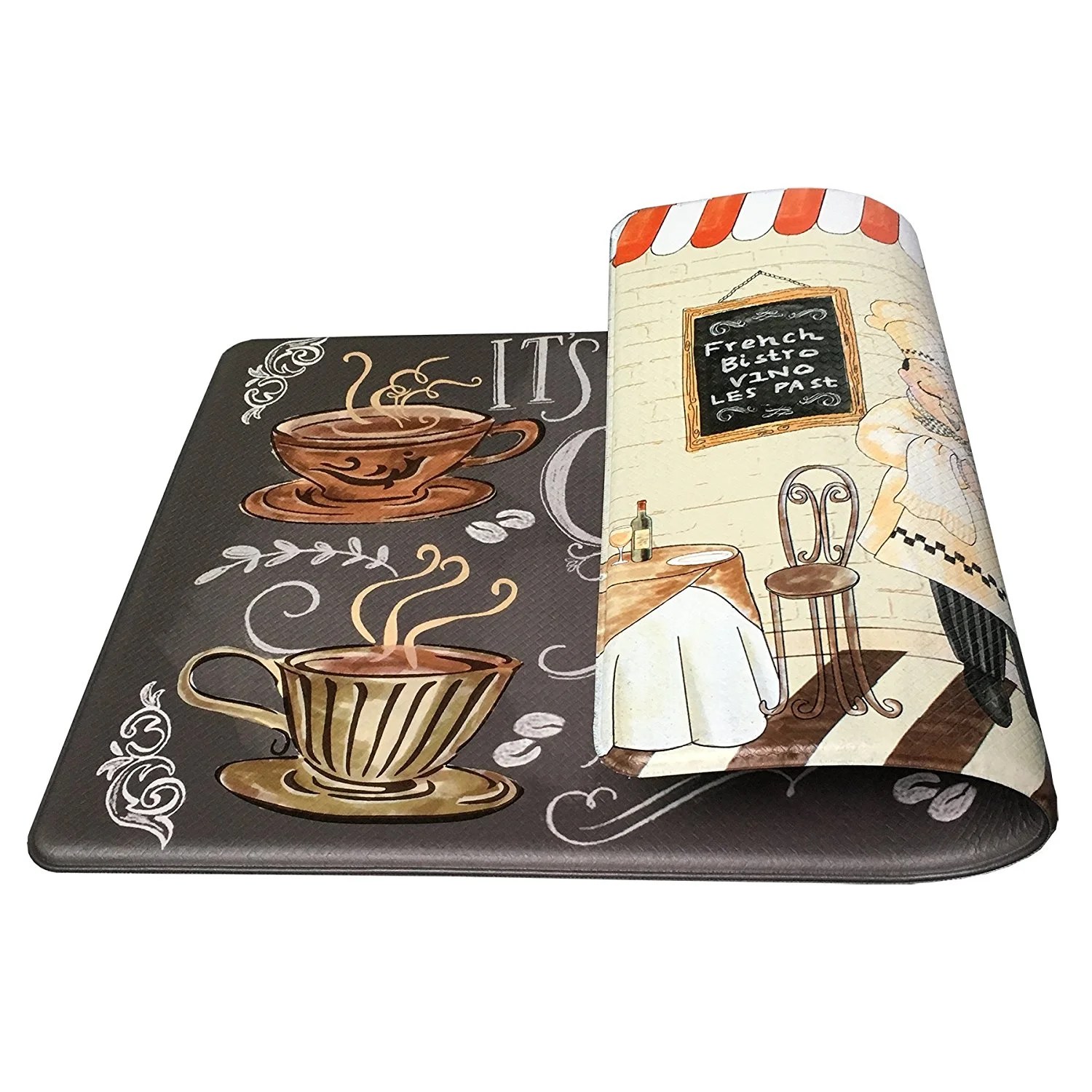 Premium Reversible Memory Foam Kitchen Mat AntiFatigue Chef Mat, 18" X