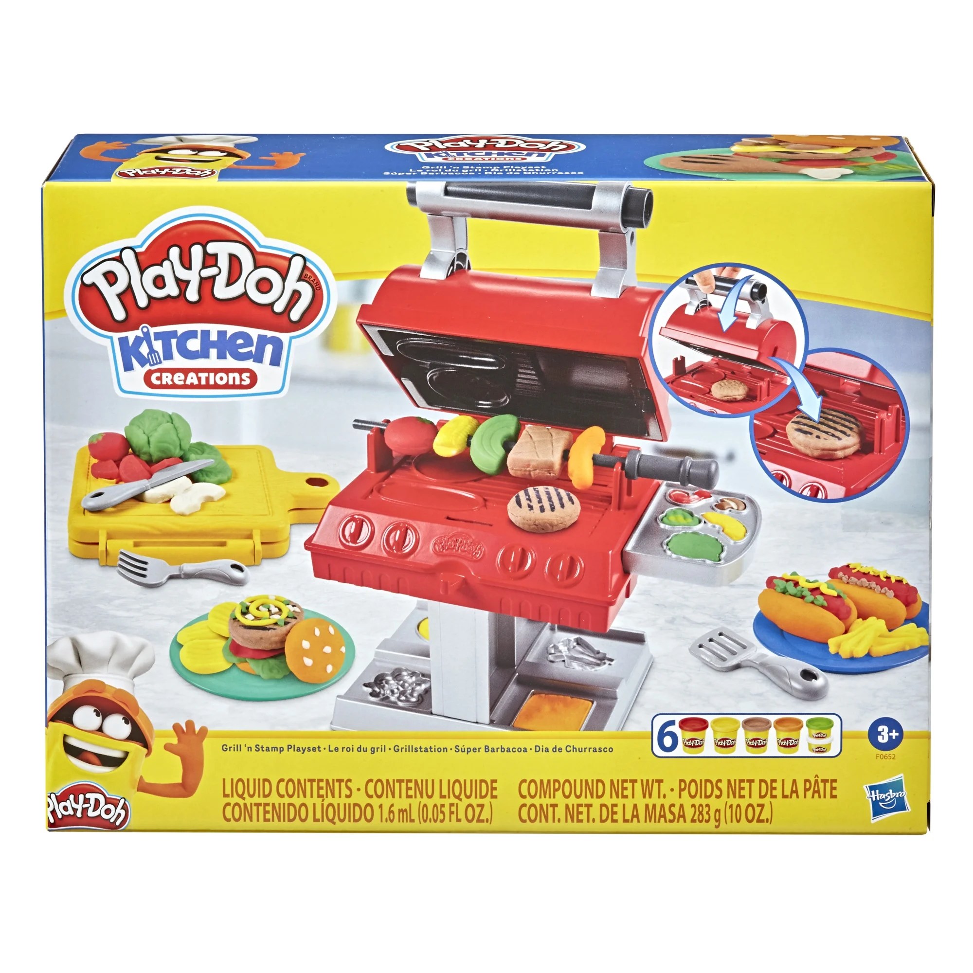 PlayDoh Kitchen Creations Grill 'N Stamp Playset, 10
