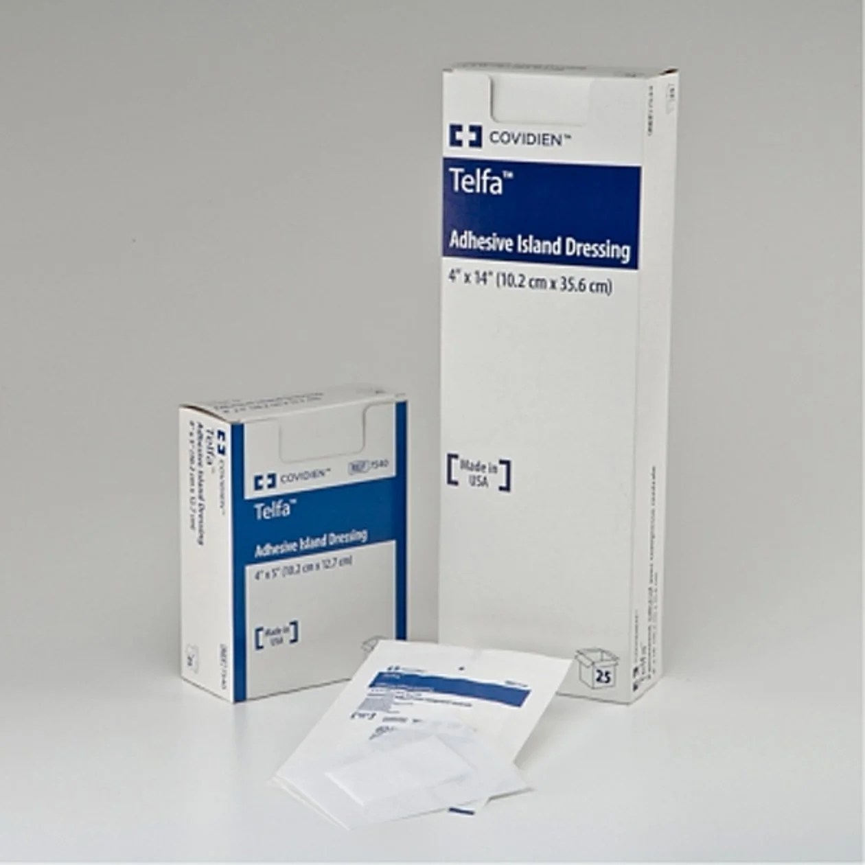 Kendall Healthcare Telfa Adhesive Island Dressing 4" W x 14" L (Box of