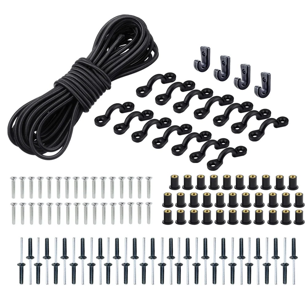 Deck Rigging Kit Water Sports Bungee Rope Expanded Set With Screws And