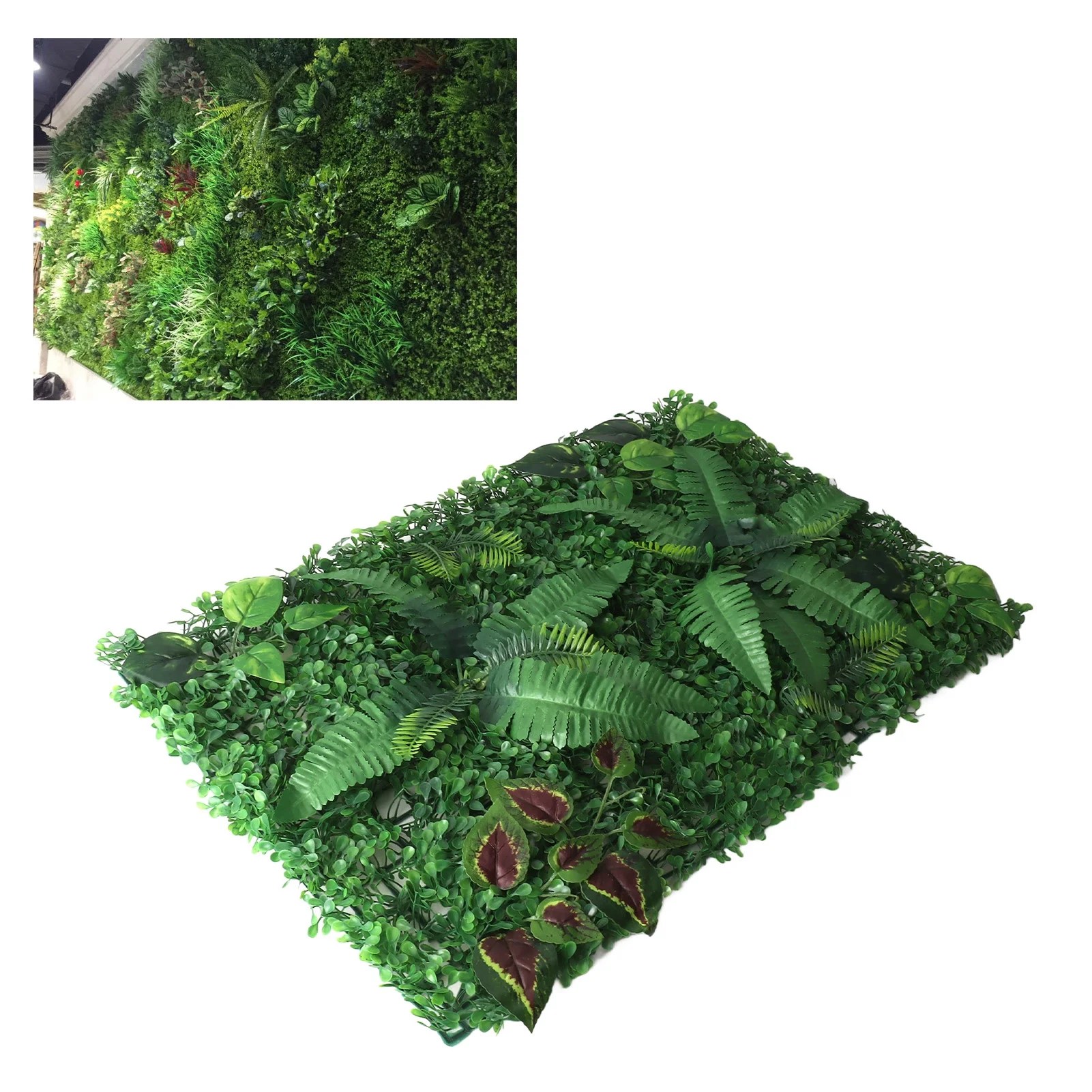 Grass Wall Panel, Dense Artificial Plants Grass Wall Panel Easy To Cut