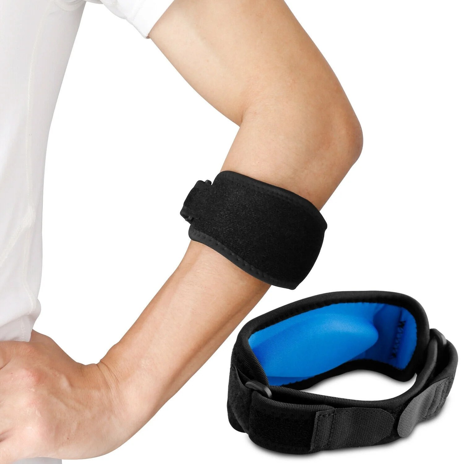 1pc Tennis Elbow Support Brace Golfers Strap Epicondylitis Band Clasp