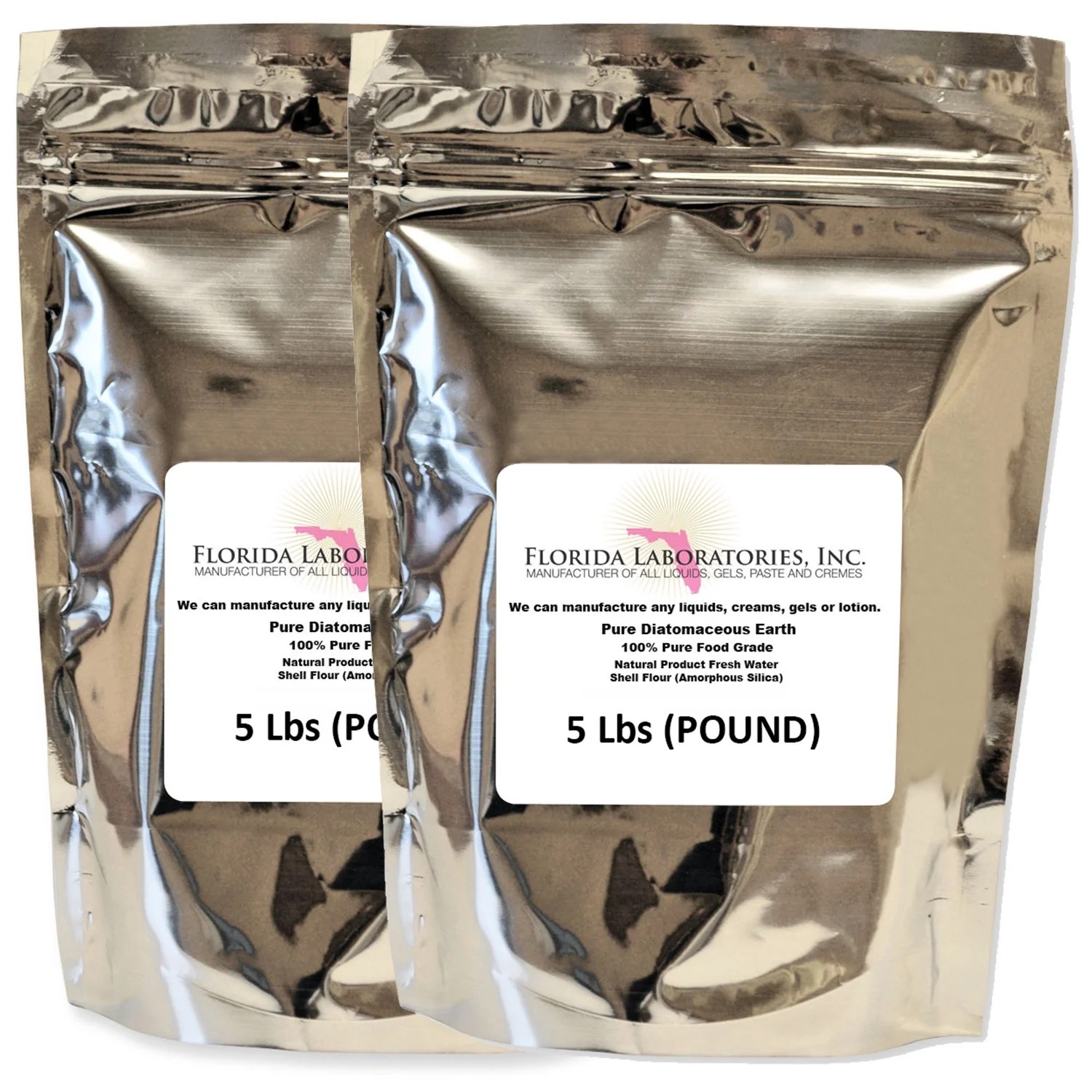 Diatomaceous Earth 100 Food Grade, 10 Lbs, DE, Powder, Natural & Safe