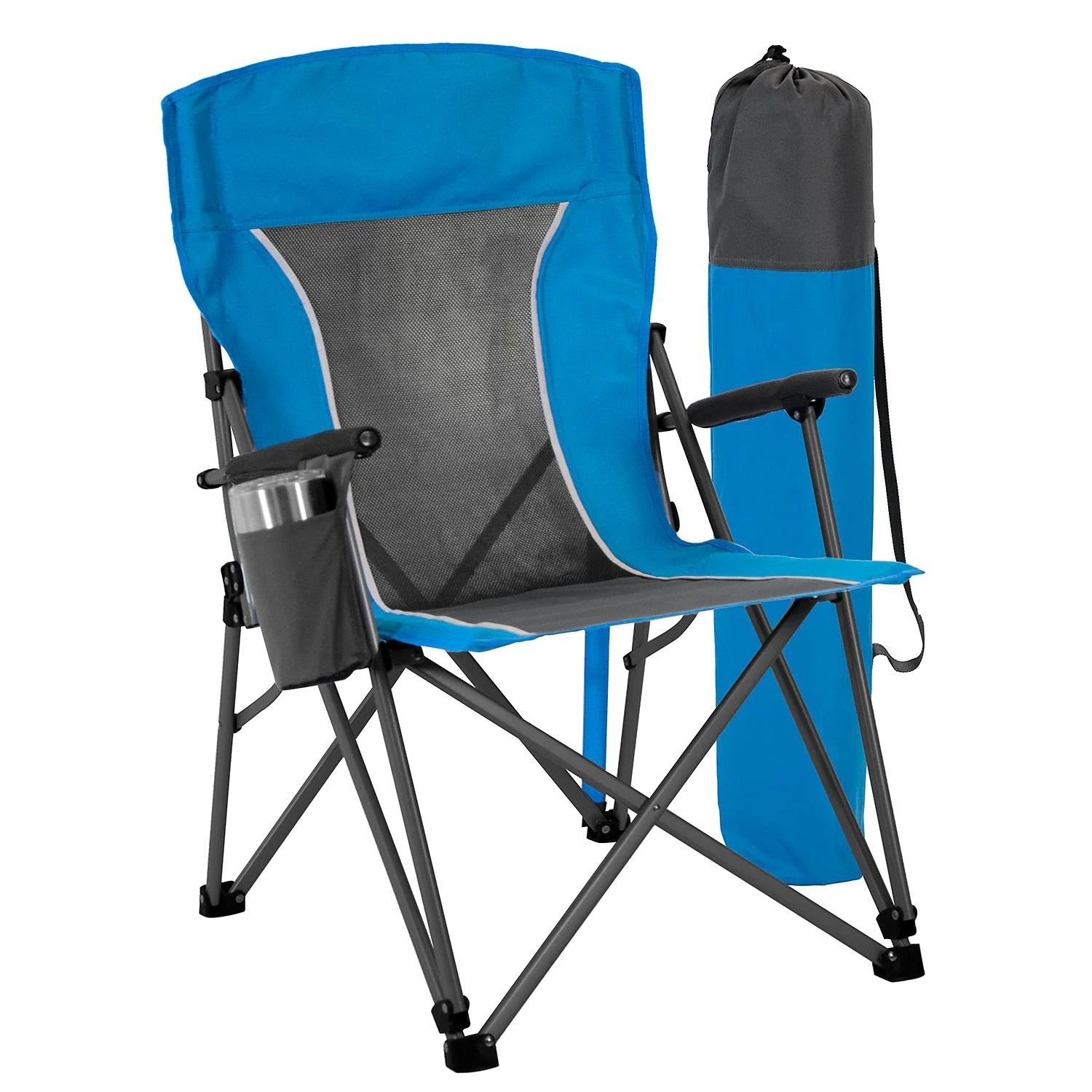 HD Folding Hard Arm Chair Blue