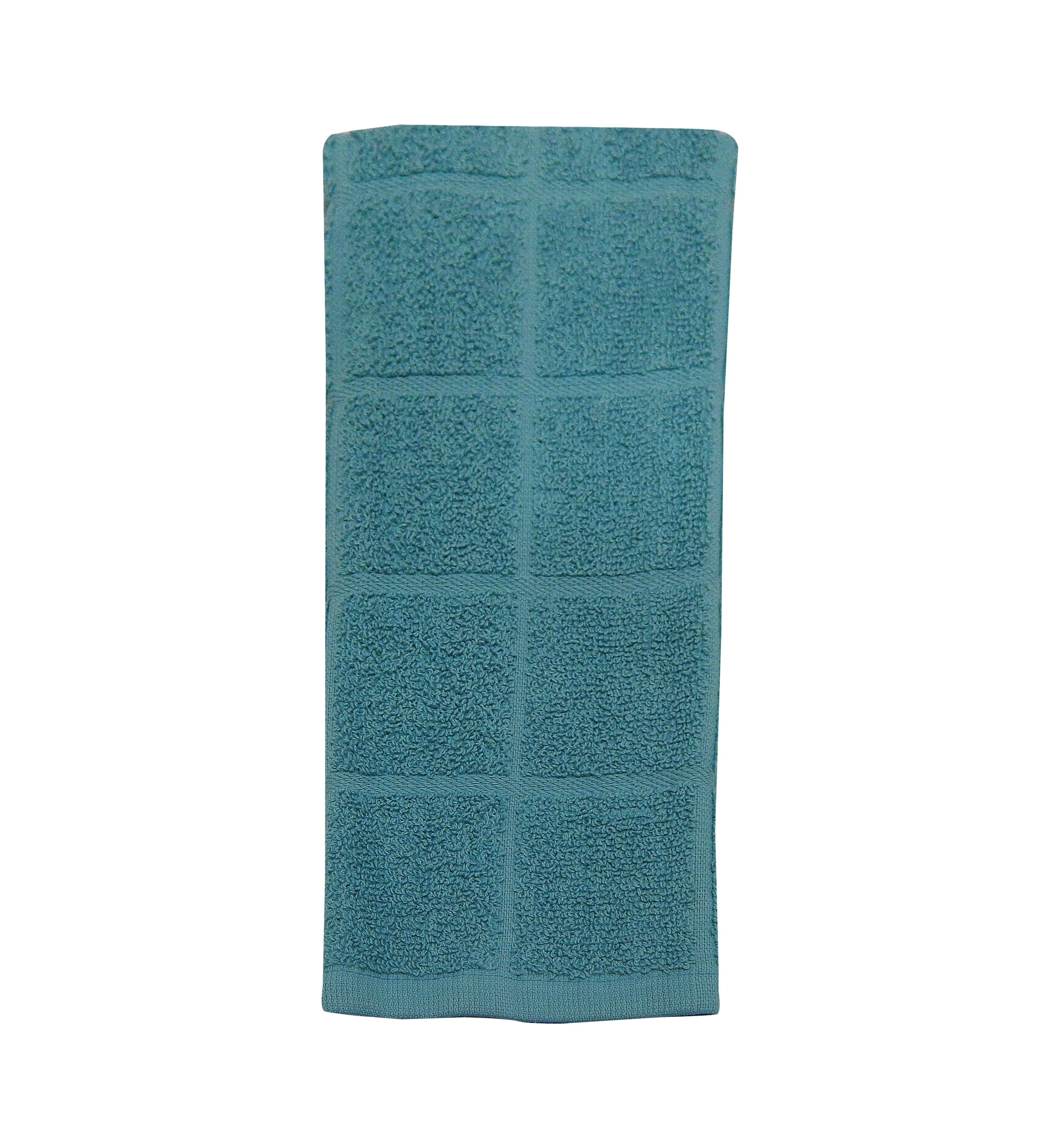 Mainstays Single Kitchen Towel, Solid Teal